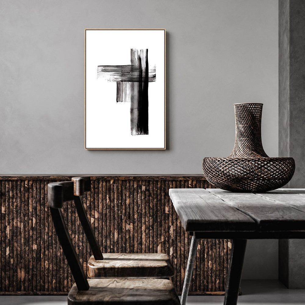 wall-art-print-canvas-poster-framed-Black Ink Stroke, Style A-by-Danushka Abeygoda-Gioia Wall Art