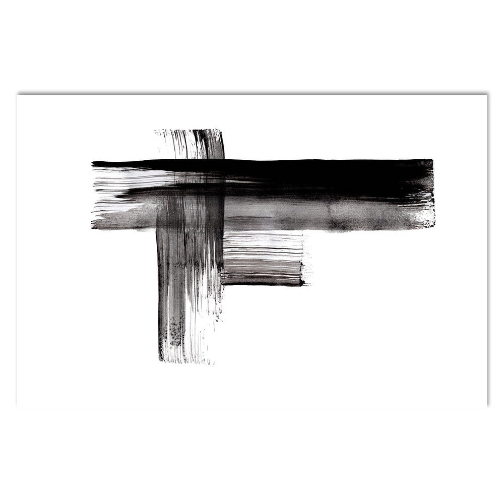 wall-art-print-canvas-poster-framed-Black Ink Stroke, Style A-by-Danushka Abeygoda-Gioia Wall Art