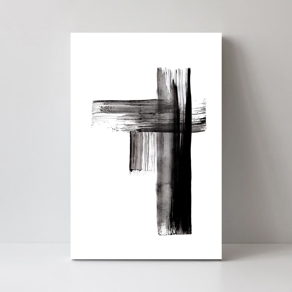 wall-art-print-canvas-poster-framed-Black Ink Stroke, Style A-by-Danushka Abeygoda-Gioia Wall Art