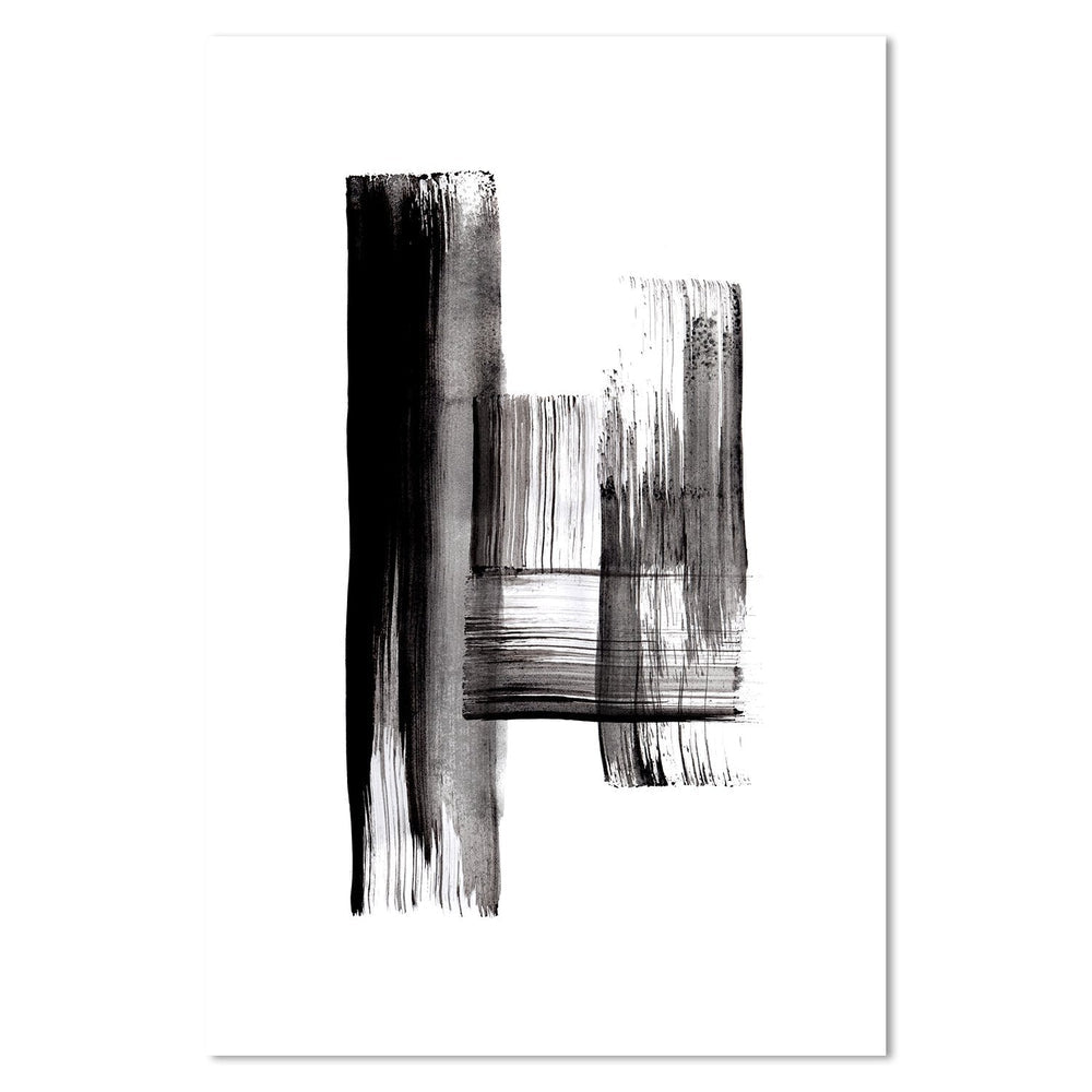 wall-art-print-canvas-poster-framed-Black Ink Stroke, Style B-by-Danushka Abeygoda-Gioia Wall Art