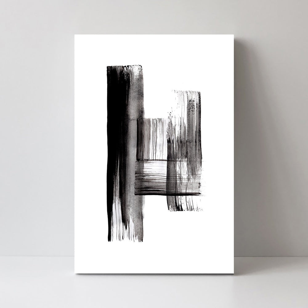 wall-art-print-canvas-poster-framed-Black Ink Stroke, Style B-by-Danushka Abeygoda-Gioia Wall Art