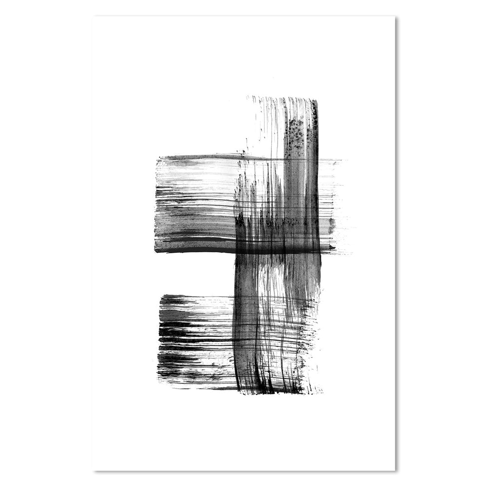 wall-art-print-canvas-poster-framed-Black Ink Stroke, Style D-by-Danushka Abeygoda-Gioia Wall Art