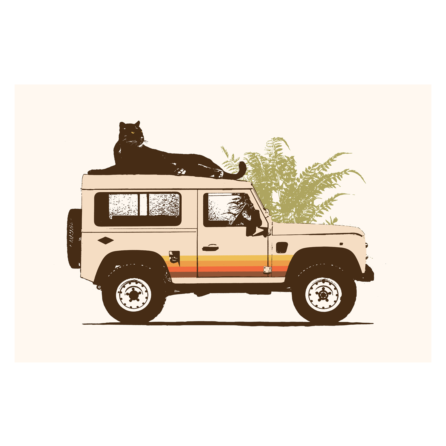 wall-art-print-canvas-poster-framed-Black Panther Safari, By Florent Bodart-GIOIA-WALL-ART