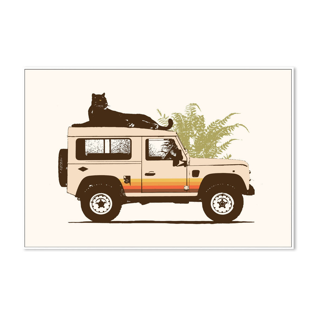 wall-art-print-canvas-poster-framed-Black Panther Safari, By Florent Bodart-GIOIA-WALL-ART