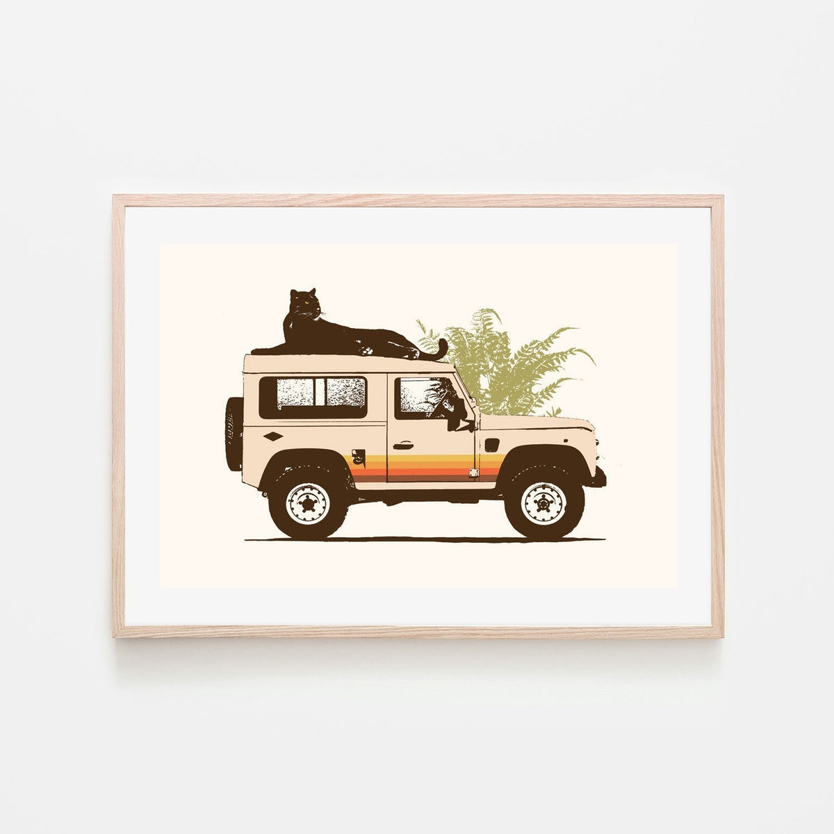 wall-art-print-canvas-poster-framed-Black Panther Safari, By Florent Bodart-GIOIA-WALL-ART