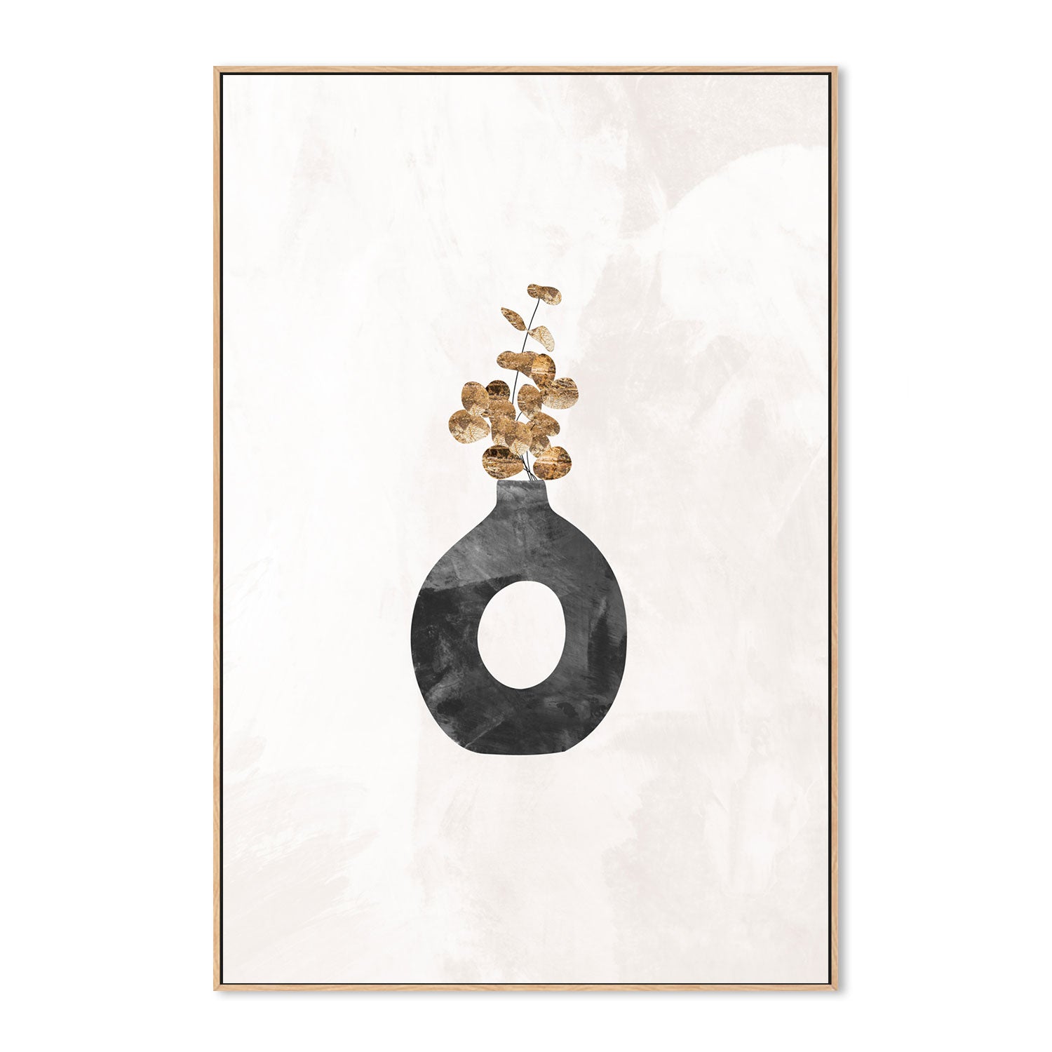 wall-art-print-canvas-poster-framed-Black Potted Plant, Style A , By Sarah Manovski-GIOIA-WALL-ART