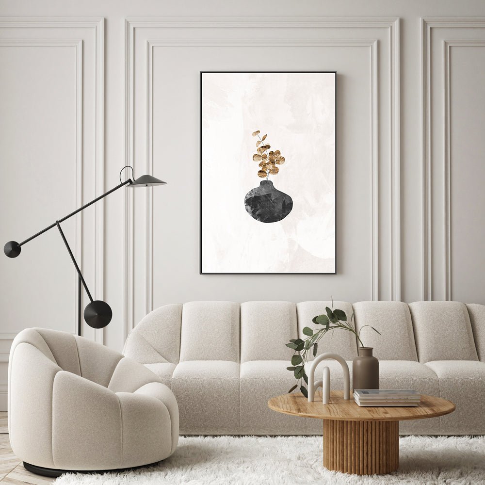 wall-art-print-canvas-poster-framed-Black Potted Plant, Style B , By Sarah Manovski-GIOIA-WALL-ART