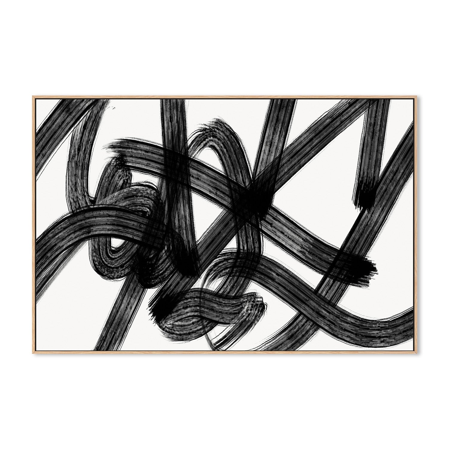 wall-art-print-canvas-poster-framed-Black Scribbles, Style B , By Kim Curinga-4