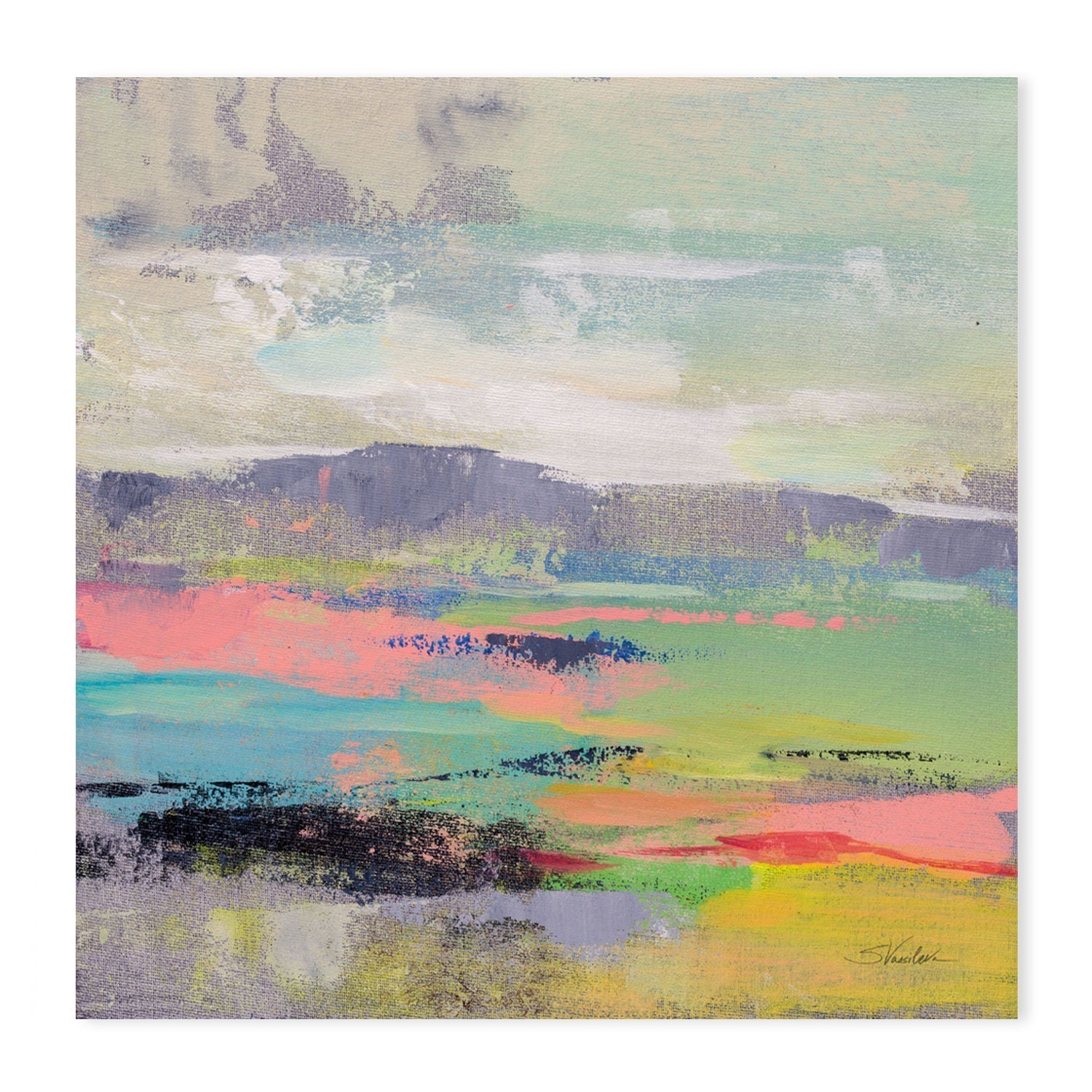 wall-art-print-canvas-poster-framed-Blooming Field, Style B-by-Silvia Vassileva-Gioia Wall Art