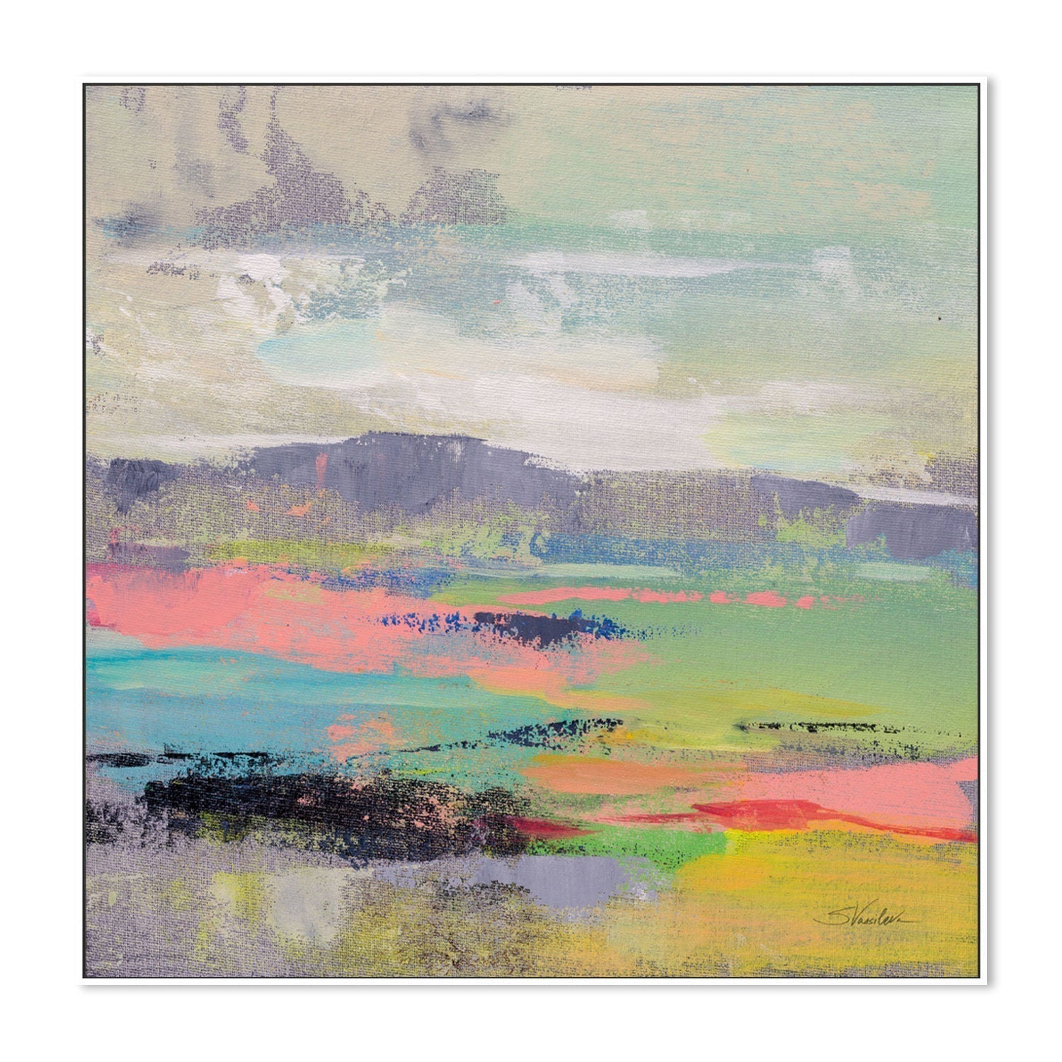 wall-art-print-canvas-poster-framed-Blooming Field, Style B-by-Silvia Vassileva-Gioia Wall Art