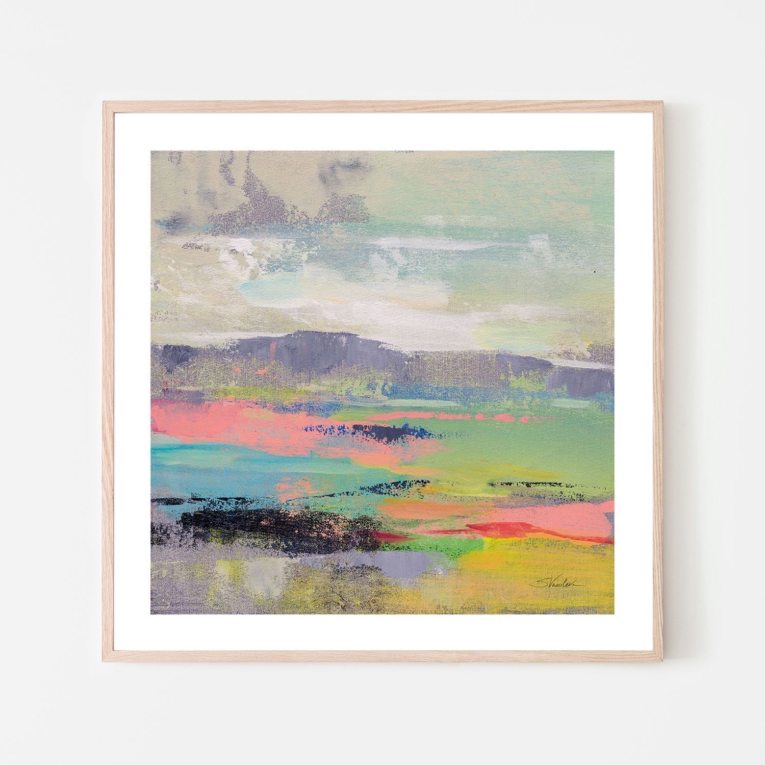 wall-art-print-canvas-poster-framed-Blooming Field, Style B-by-Silvia Vassileva-Gioia Wall Art