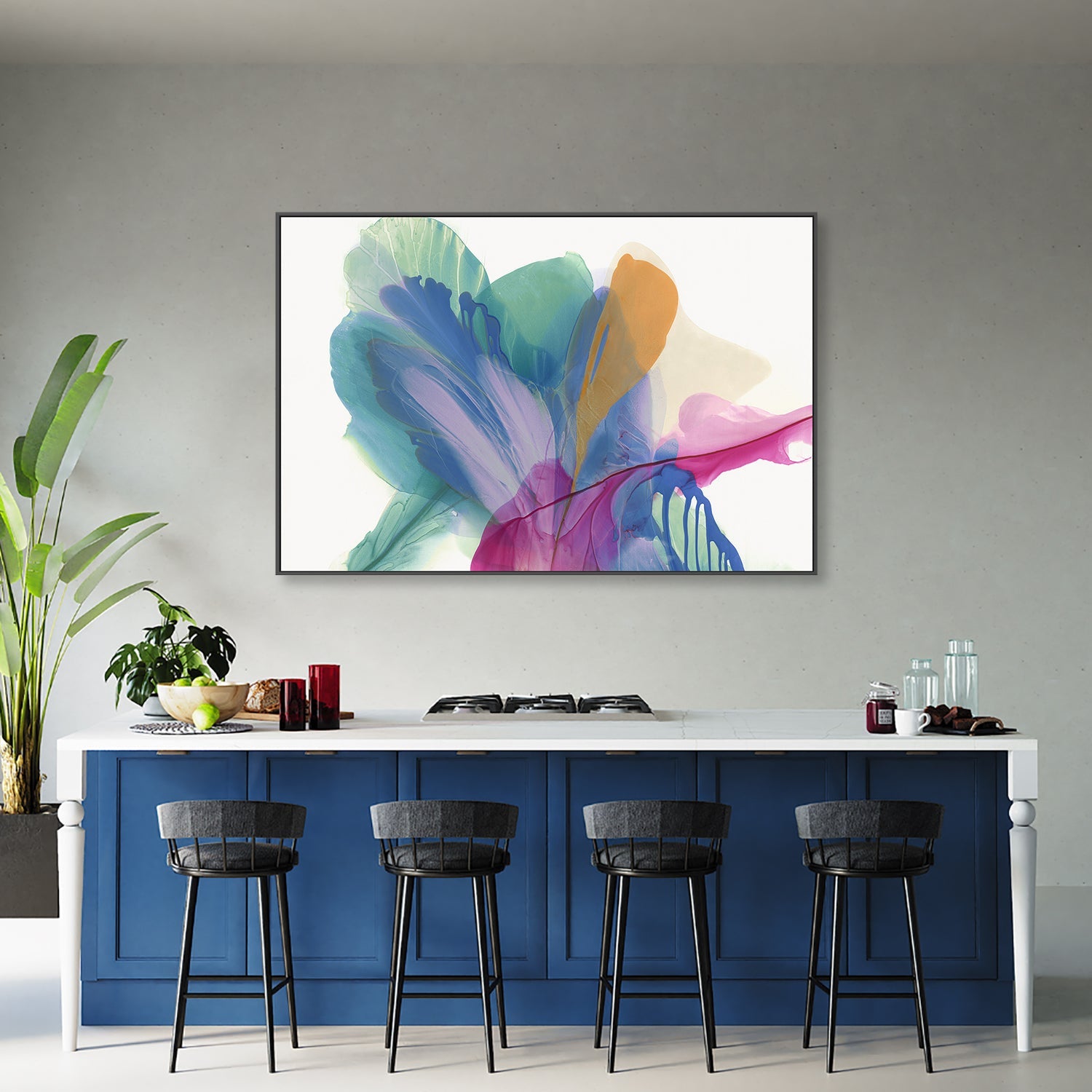 wall-art-print-canvas-poster-framed-Blooming Purple-7