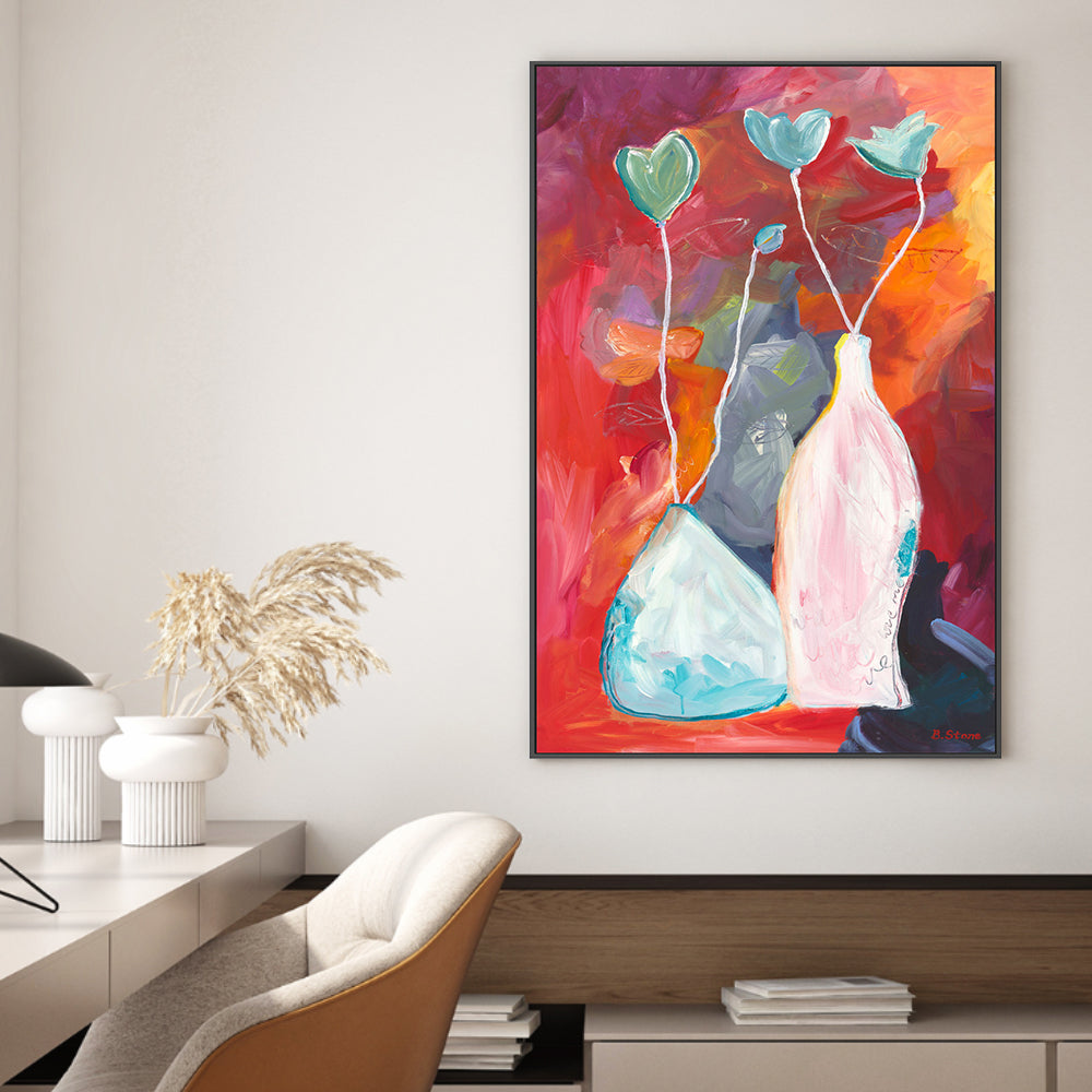 wall-art-print-canvas-poster-framed-Blooming Rouge , By Belinda Stone-GIOIA-WALL-ART