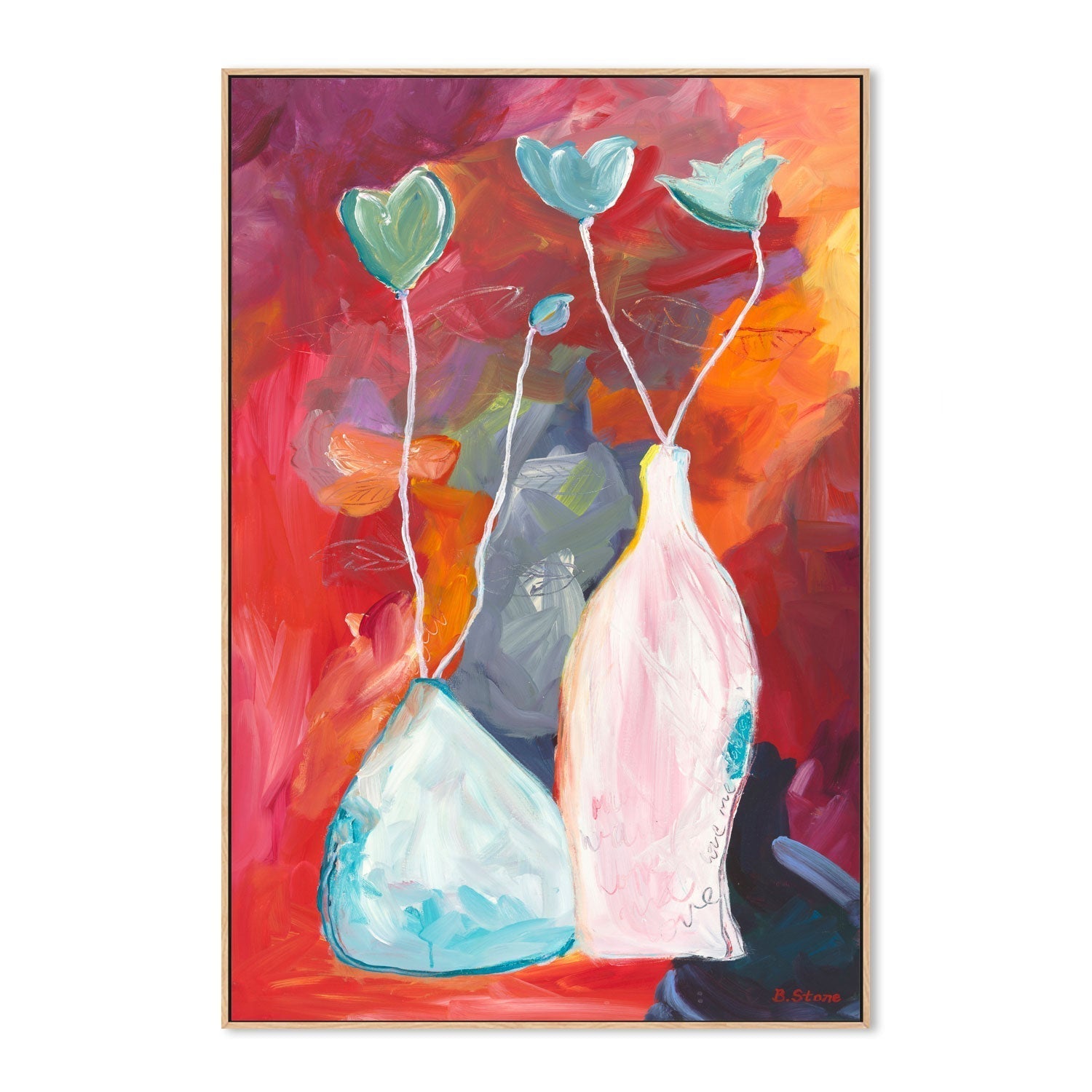 wall-art-print-canvas-poster-framed-Blooming Rouge , By Belinda Stone-GIOIA-WALL-ART