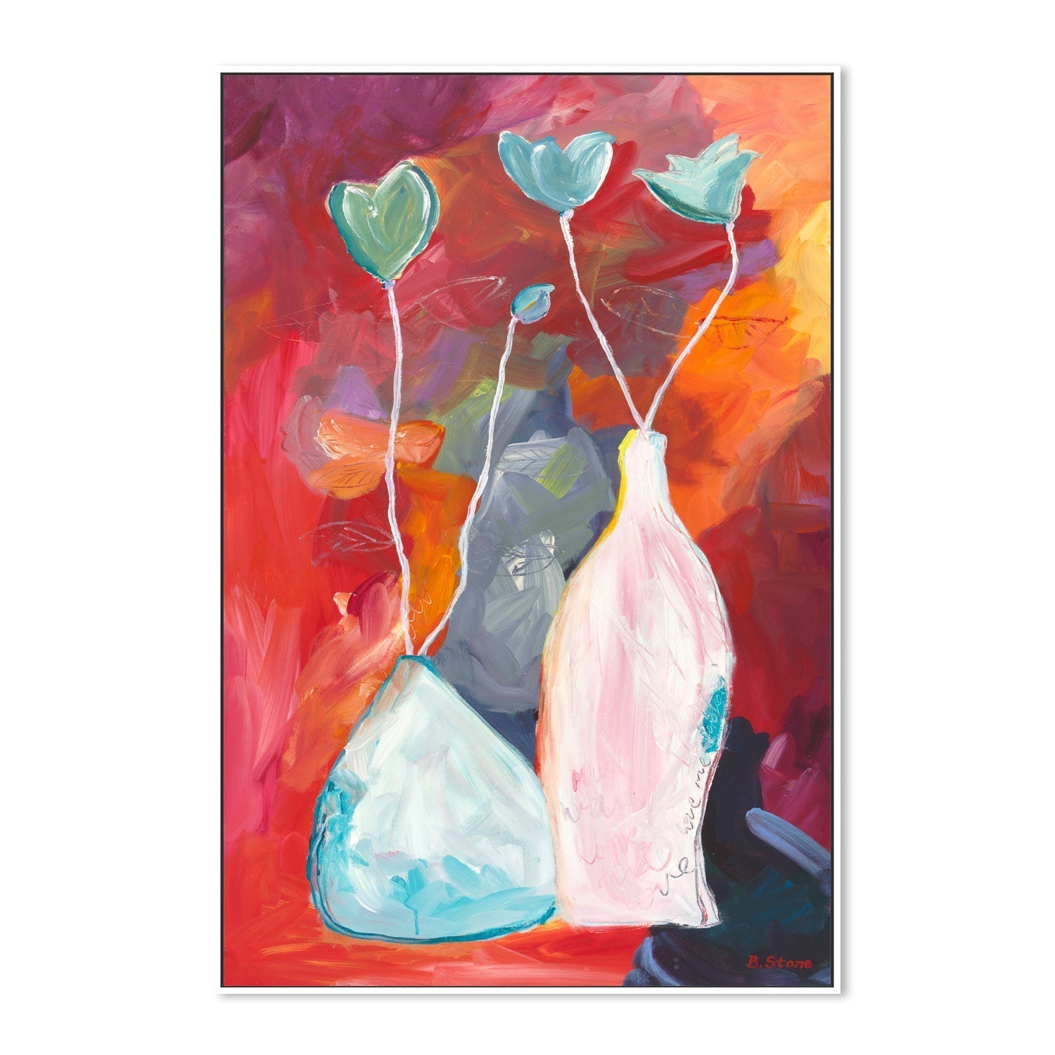 wall-art-print-canvas-poster-framed-Blooming Rouge , By Belinda Stone-GIOIA-WALL-ART