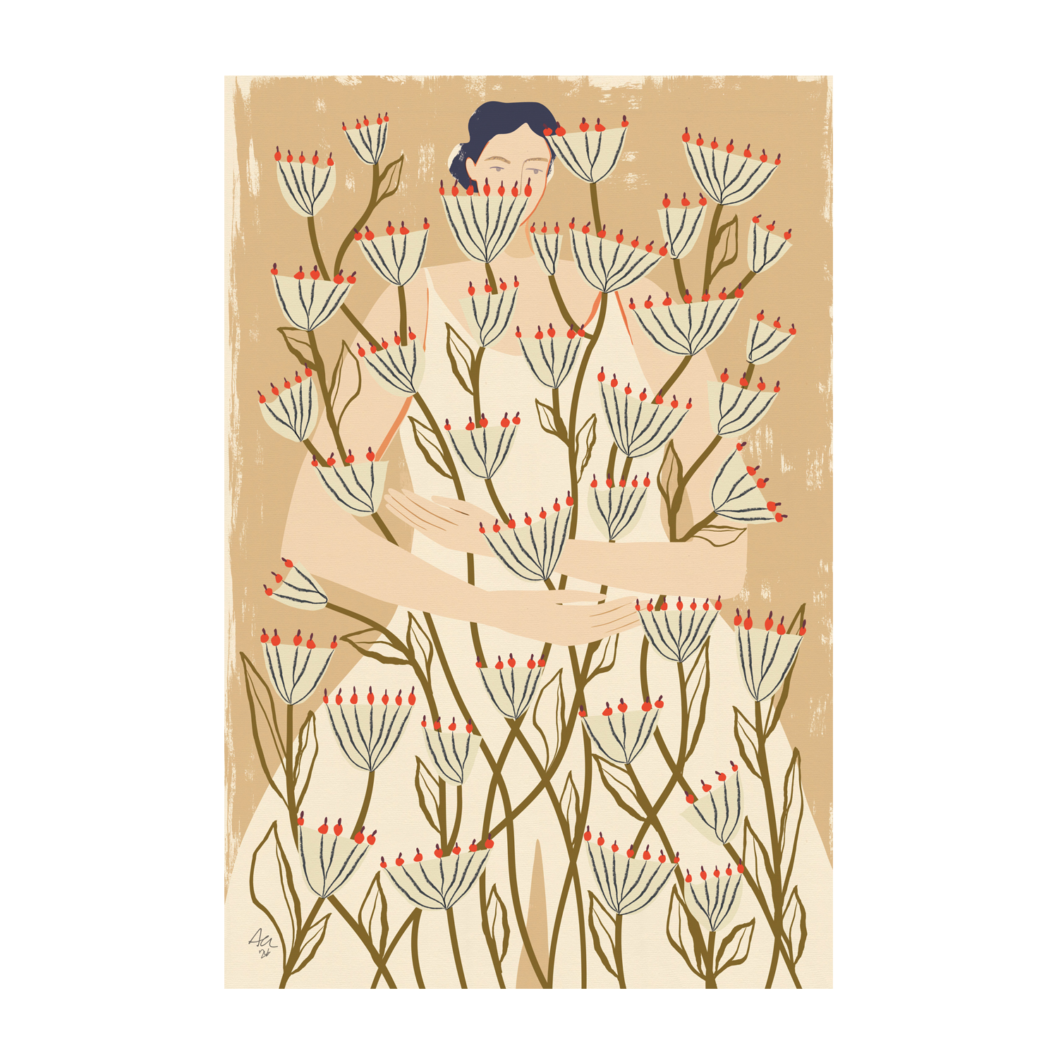 wall-art-print-canvas-poster-framed-Blooming, Style B , By Andelle Art-1