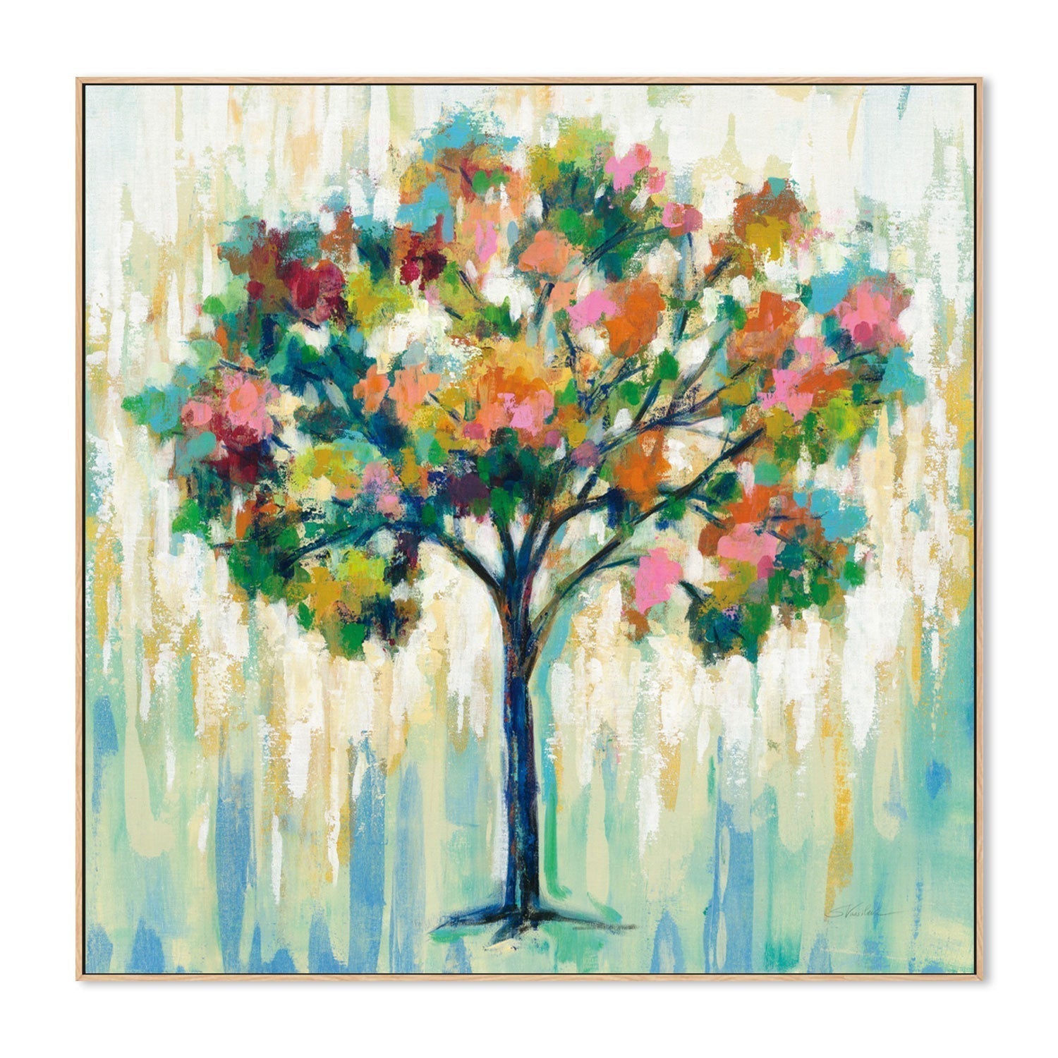 wall-art-print-canvas-poster-framed-Blooming Tree-by-Silvia Vassileva-Gioia Wall Art