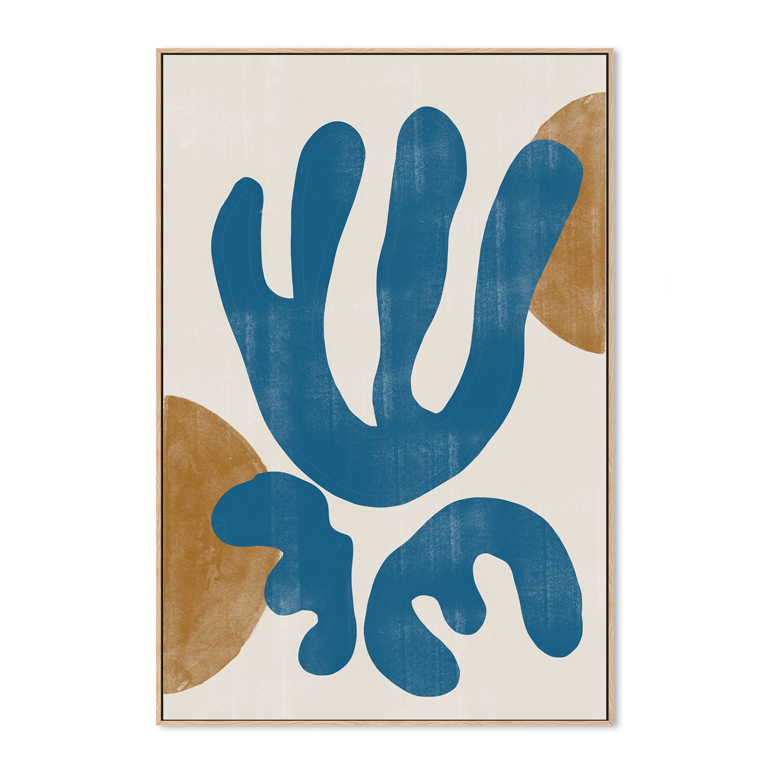 wall-art-print-canvas-poster-framed-Blue Abstract Coral, Style B-GIOIA-WALL-ART