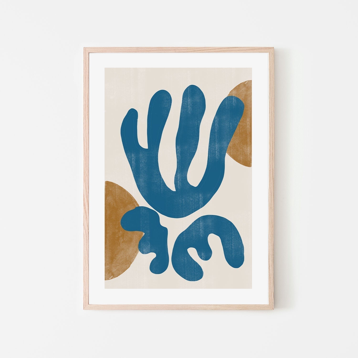 wall-art-print-canvas-poster-framed-Blue Abstract Coral, Style B-GIOIA-WALL-ART