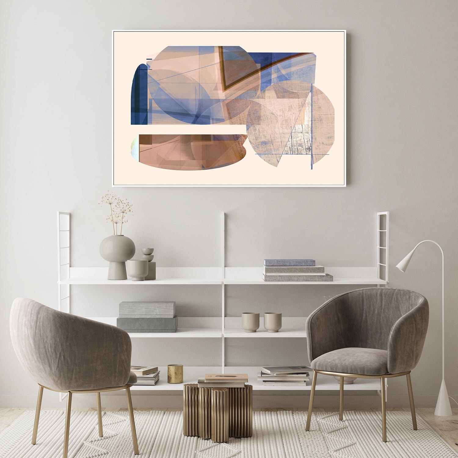 wall-art-print-canvas-poster-framed-Blue and Brown-7
