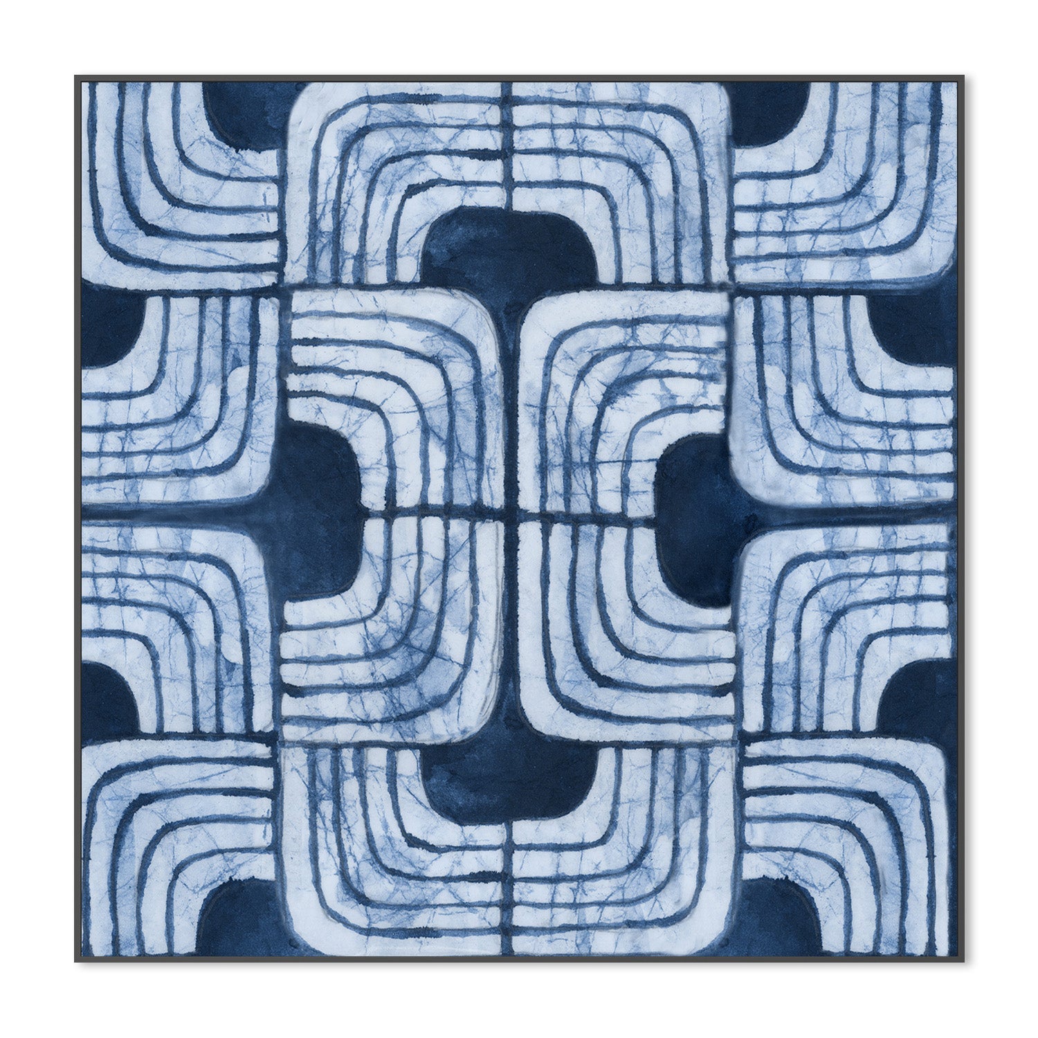 wall-art-print-canvas-poster-framed-Blue Batik , By Emma Peal-3