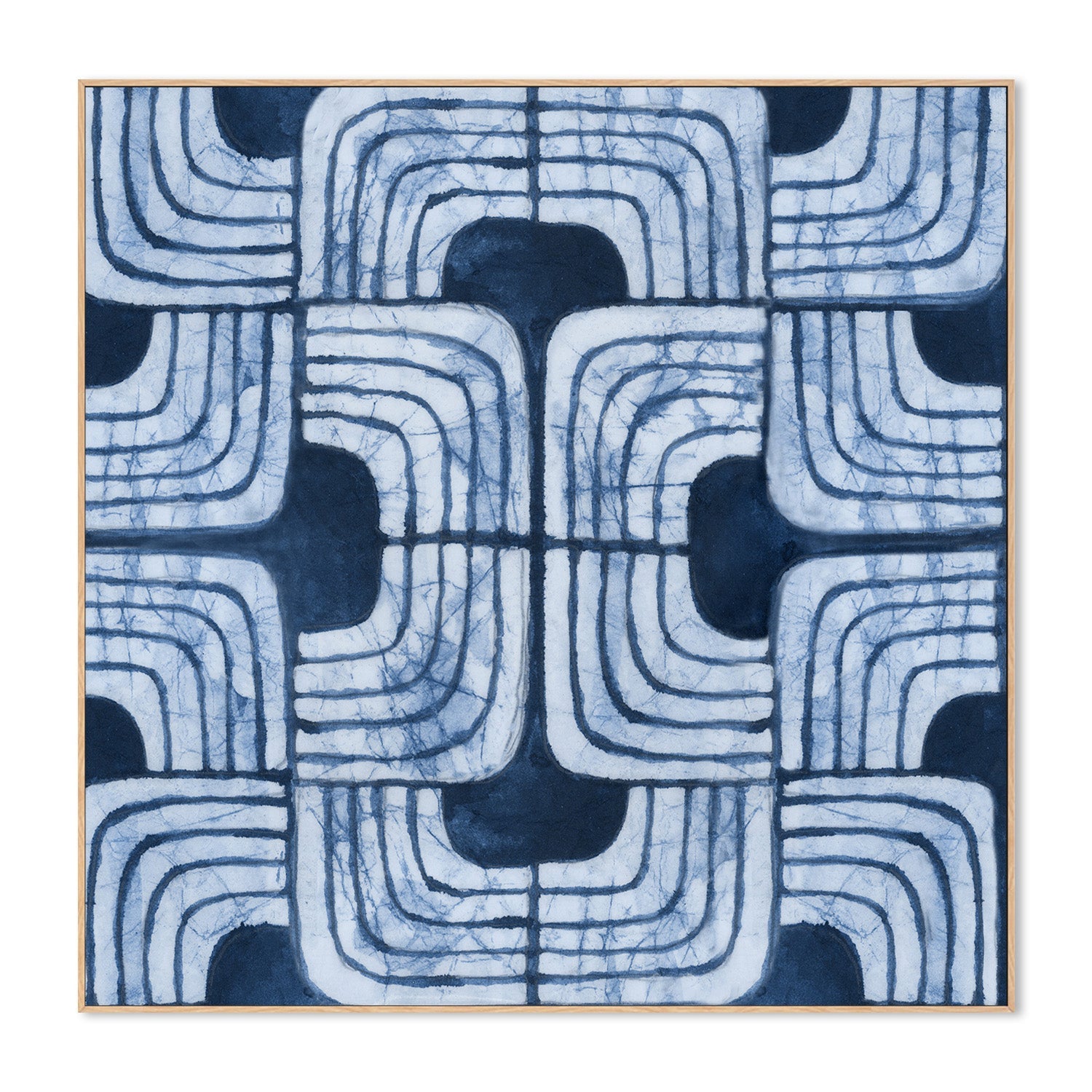 wall-art-print-canvas-poster-framed-Blue Batik , By Emma Peal-4