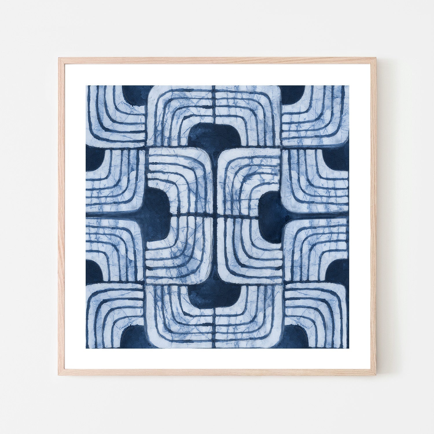 wall-art-print-canvas-poster-framed-Blue Batik , By Emma Peal-6