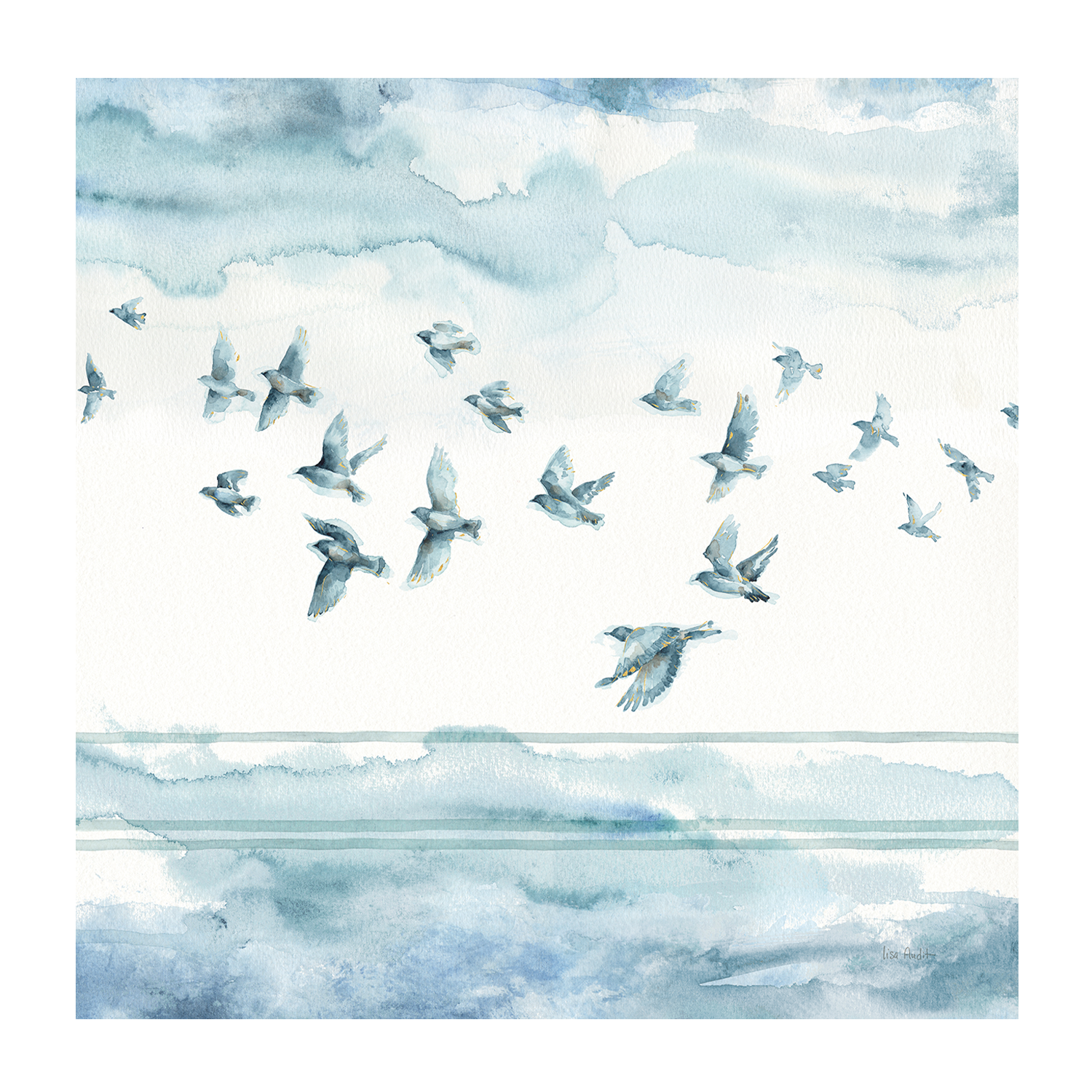 wall-art-print-canvas-poster-framed-Blue Birds , By Lisa Audit-GIOIA-WALL-ART