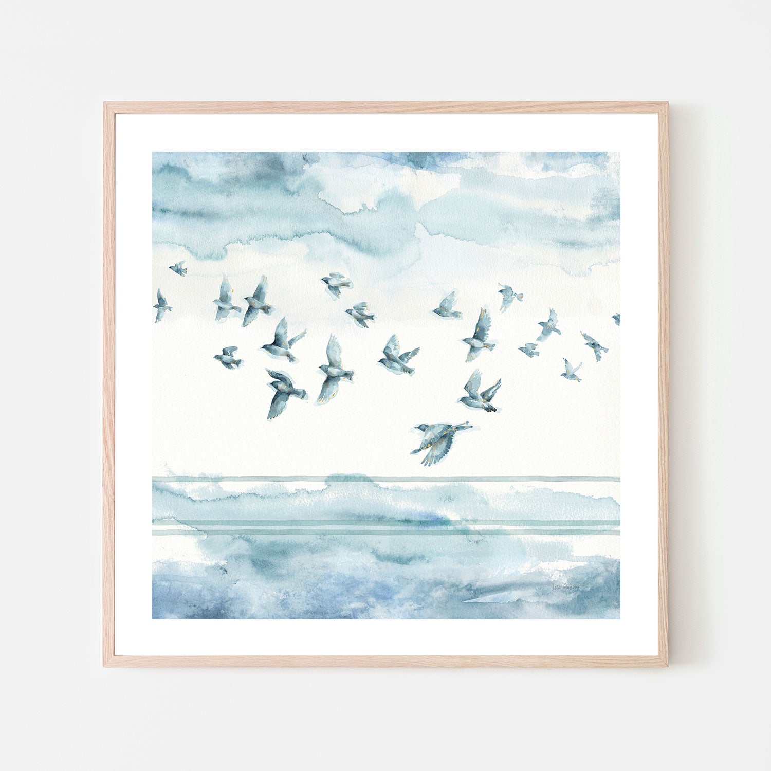 wall-art-print-canvas-poster-framed-Blue Birds , By Lisa Audit-GIOIA-WALL-ART