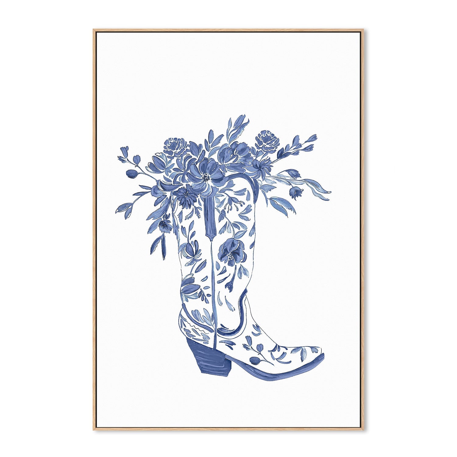 wall-art-print-canvas-poster-framed-Blue Boot , By Lady Hana-4