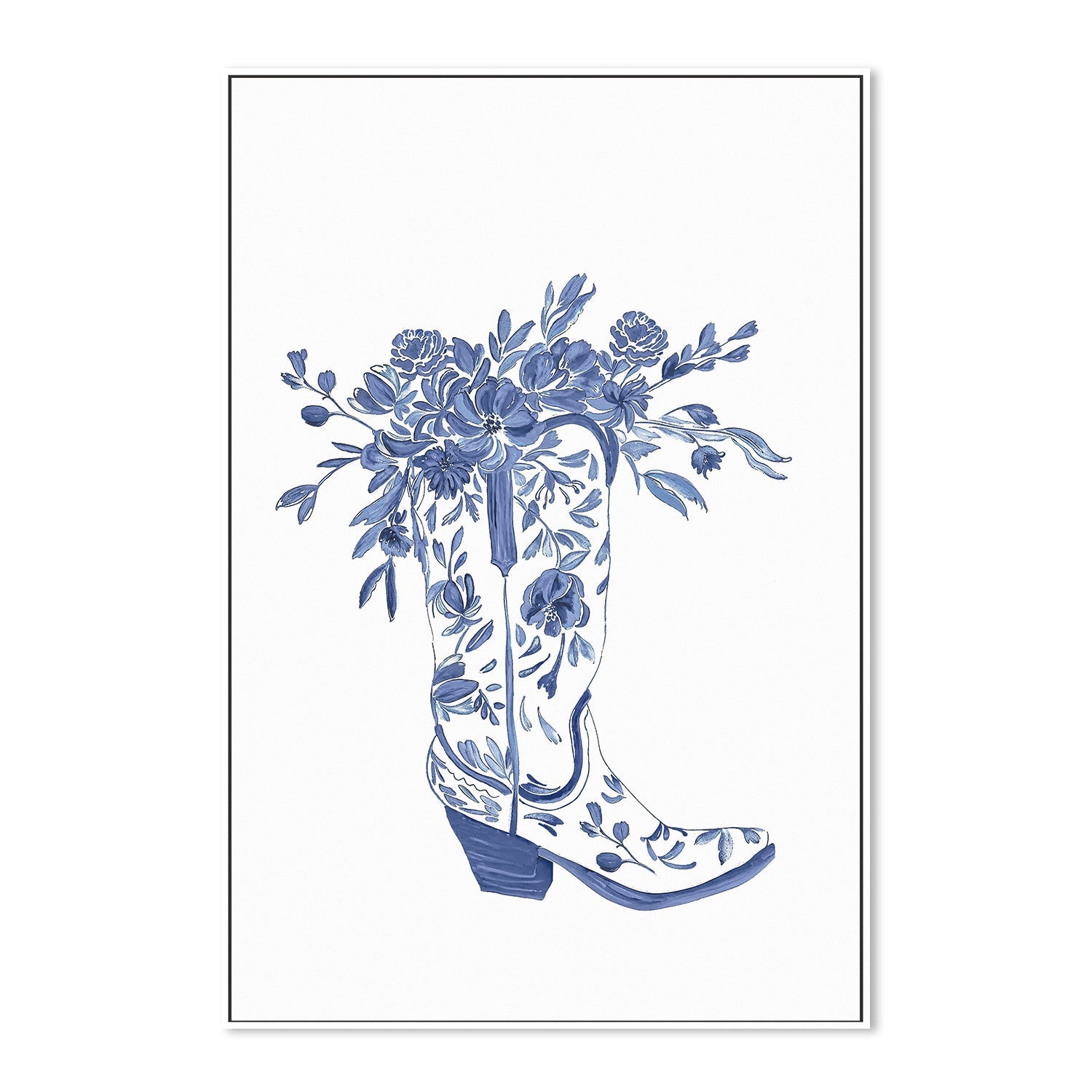 wall-art-print-canvas-poster-framed-Blue Boot , By Lady Hana-5