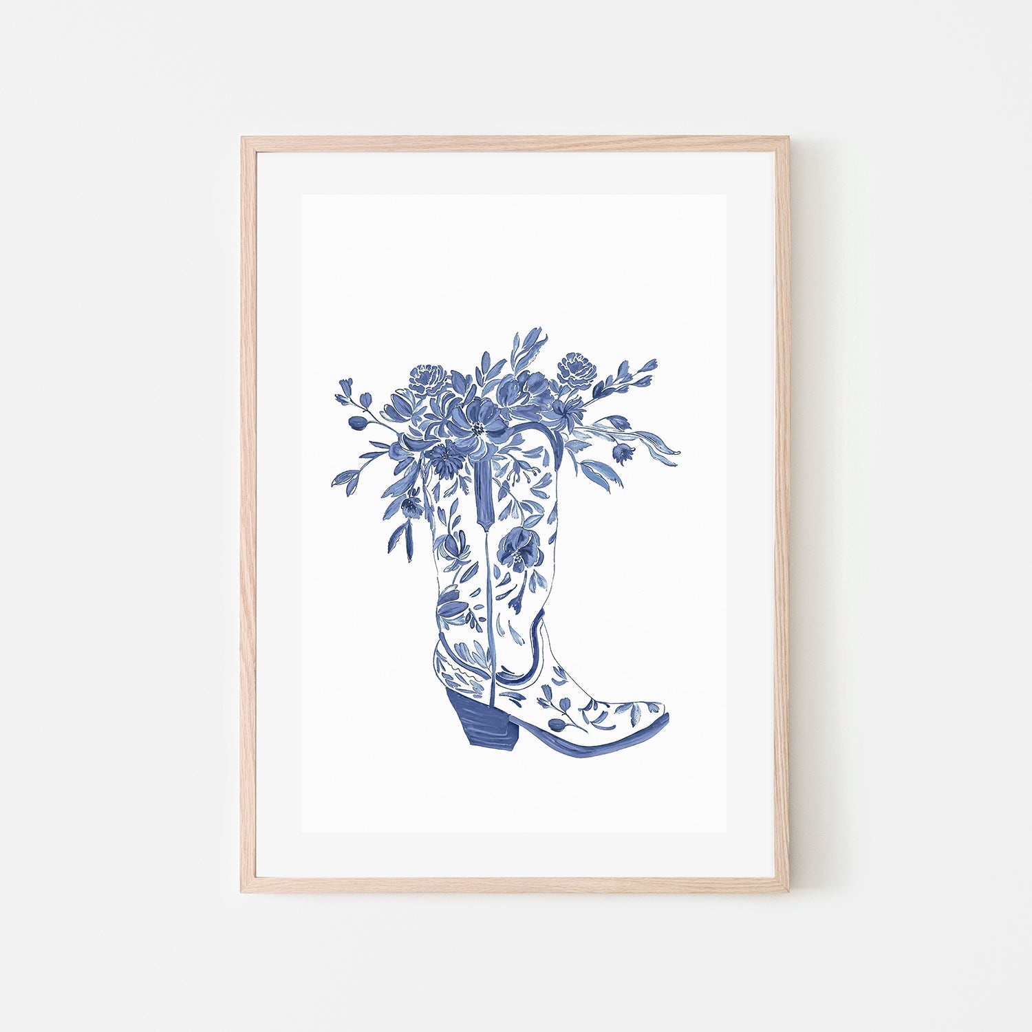 wall-art-print-canvas-poster-framed-Blue Boot , By Lady Hana-6