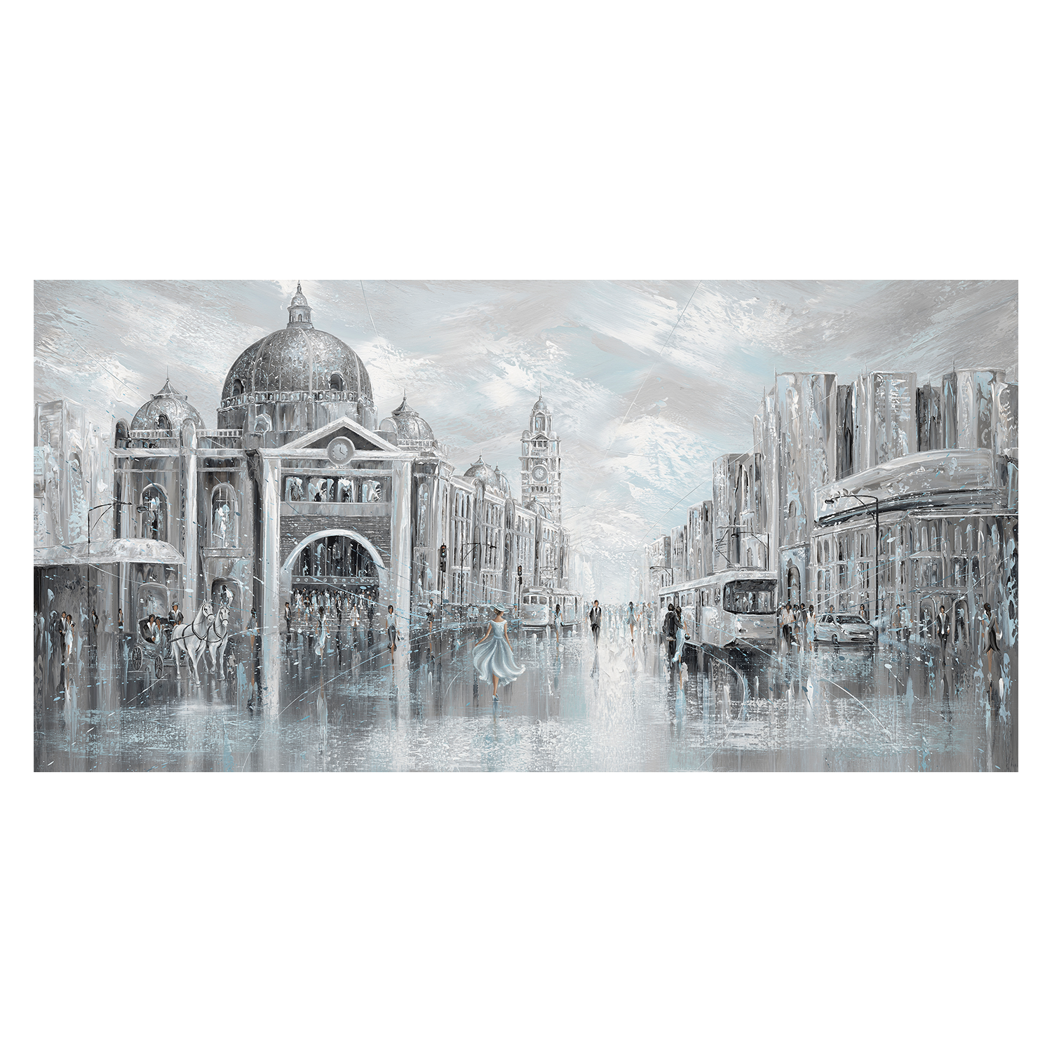 wall-art-print-canvas-poster-framed-Blue Breeze, Flinders Station , By Isabella Karolewicz-1