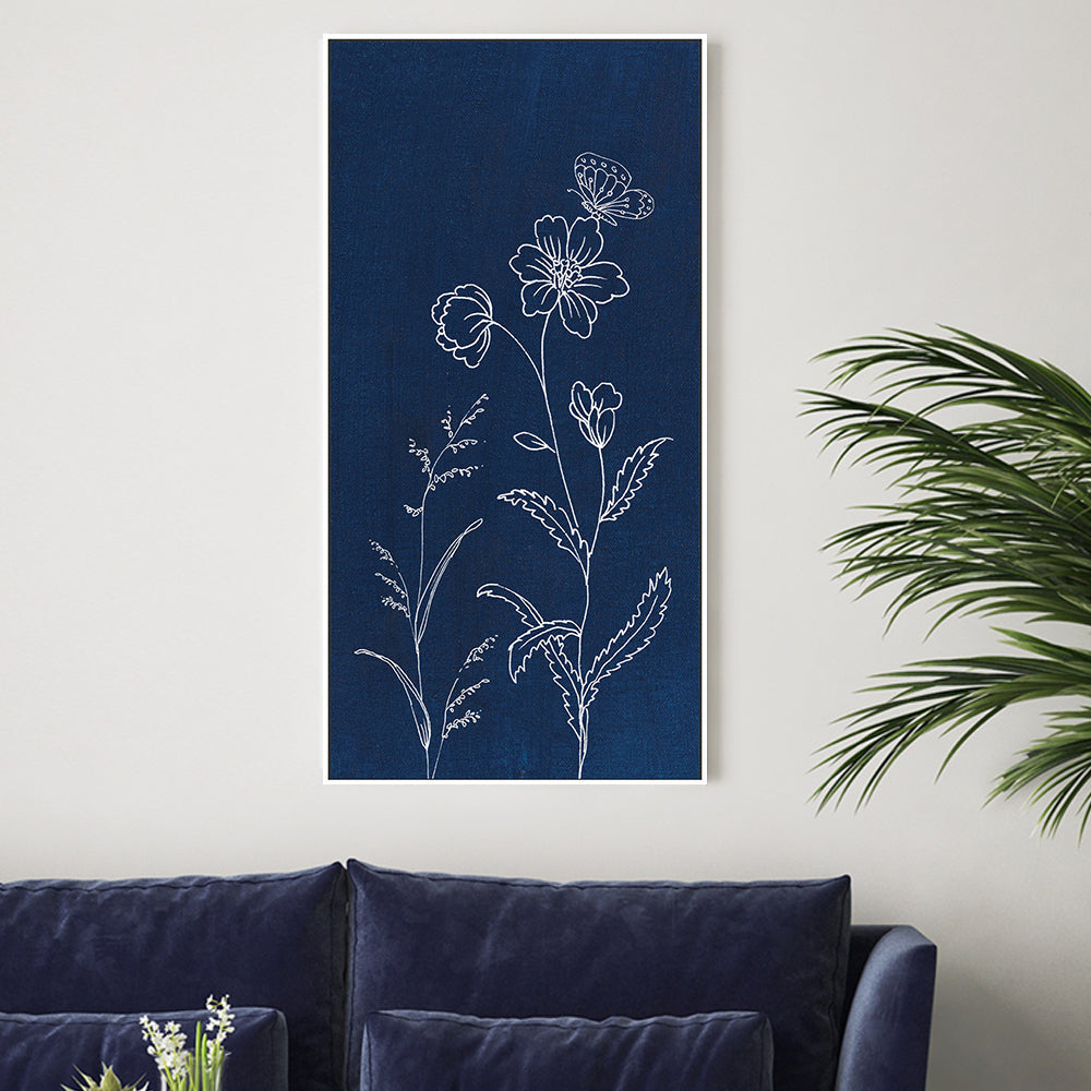 wall-art-print-canvas-poster-framed-Blue Butterfly Garden, Style A-by-Danhui Nai-Gioia Wall Art