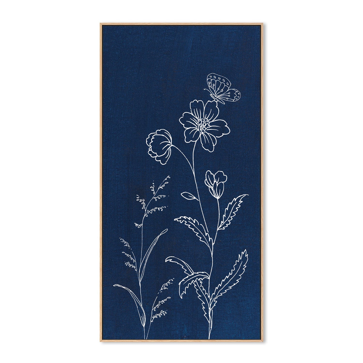 wall-art-print-canvas-poster-framed-Blue Butterfly Garden, Style A-by-Danhui Nai-Gioia Wall Art