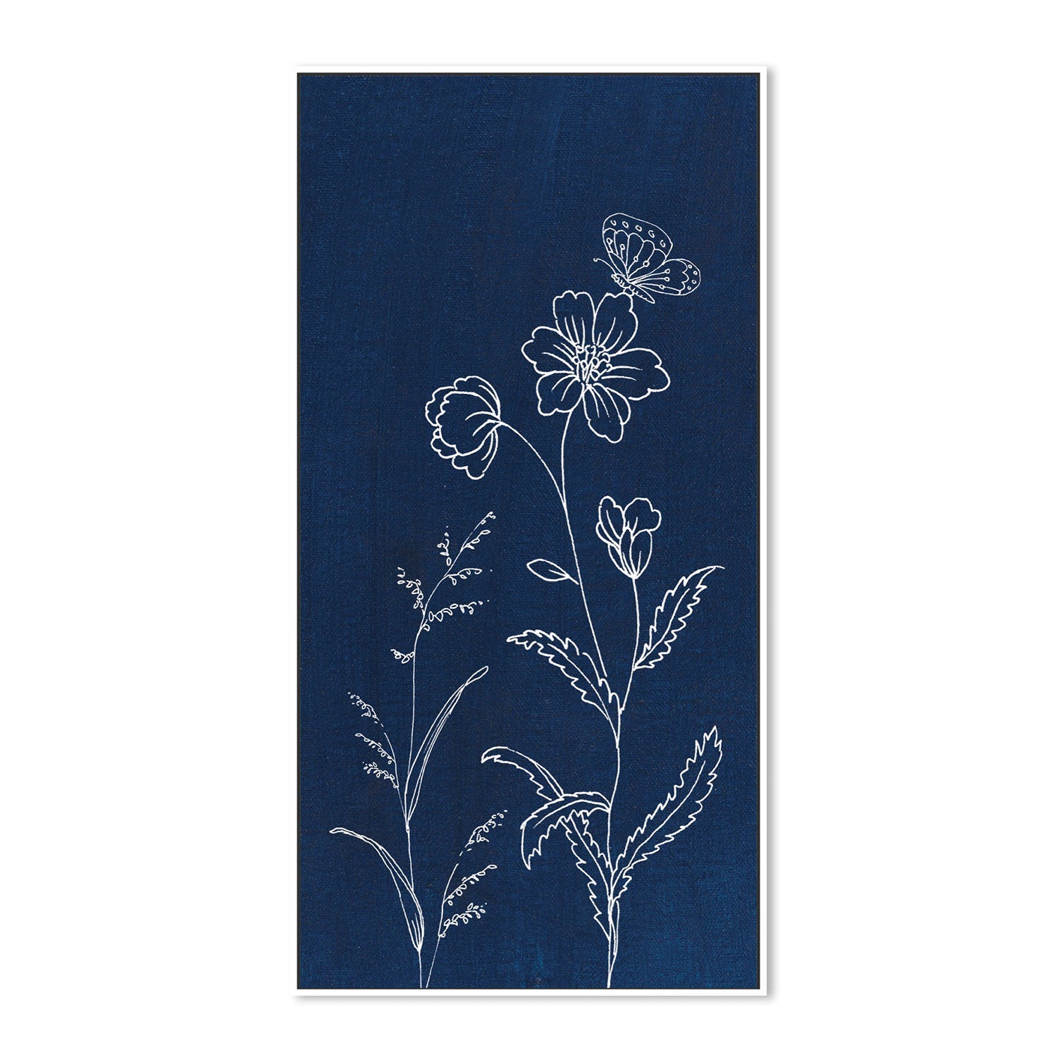 wall-art-print-canvas-poster-framed-Blue Butterfly Garden, Style A-by-Danhui Nai-Gioia Wall Art