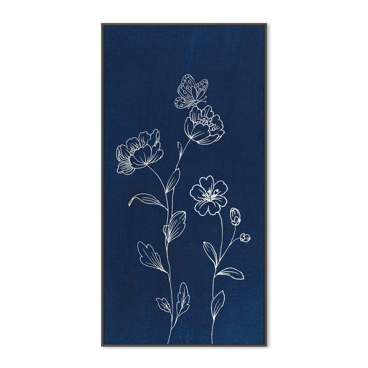 wall-art-print-canvas-poster-framed-Blue Butterfly Garden, Style B-by-Danhui Nai-Gioia Wall Art