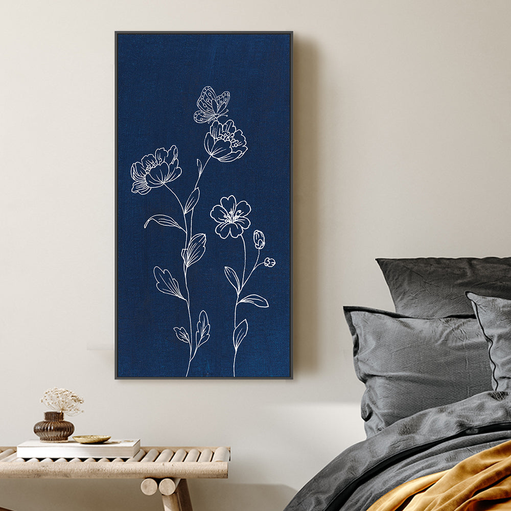 wall-art-print-canvas-poster-framed-Blue Butterfly Garden, Style B-by-Danhui Nai-Gioia Wall Art