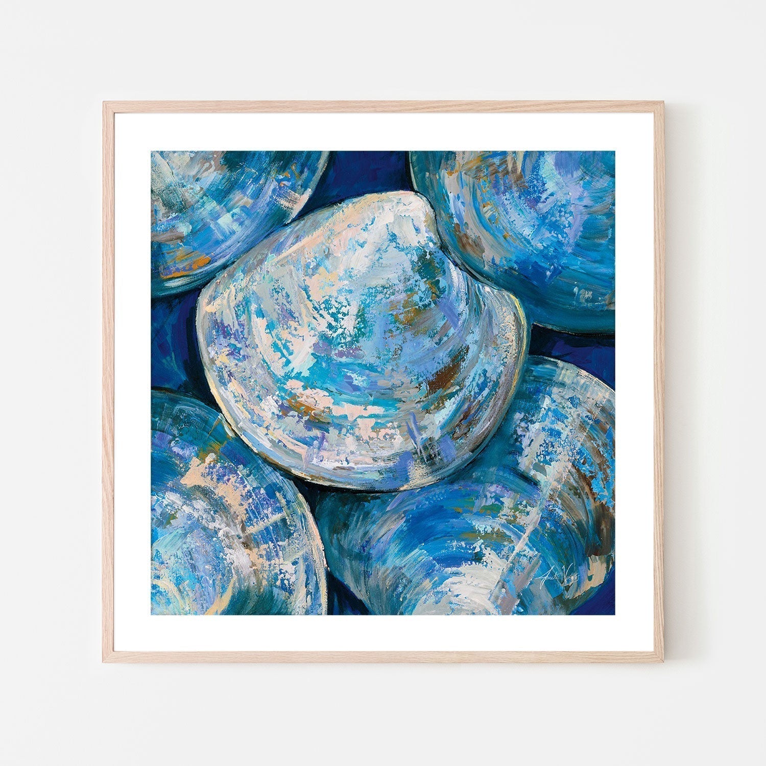 wall-art-print-canvas-poster-framed-Blue Cherry Stones-by-Jeanette Vertentes-Gioia Wall Art