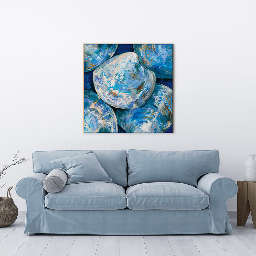 wall-art-print-canvas-poster-framed-Blue Cherry Stones-by-Jeanette Vertentes-Gioia Wall Art