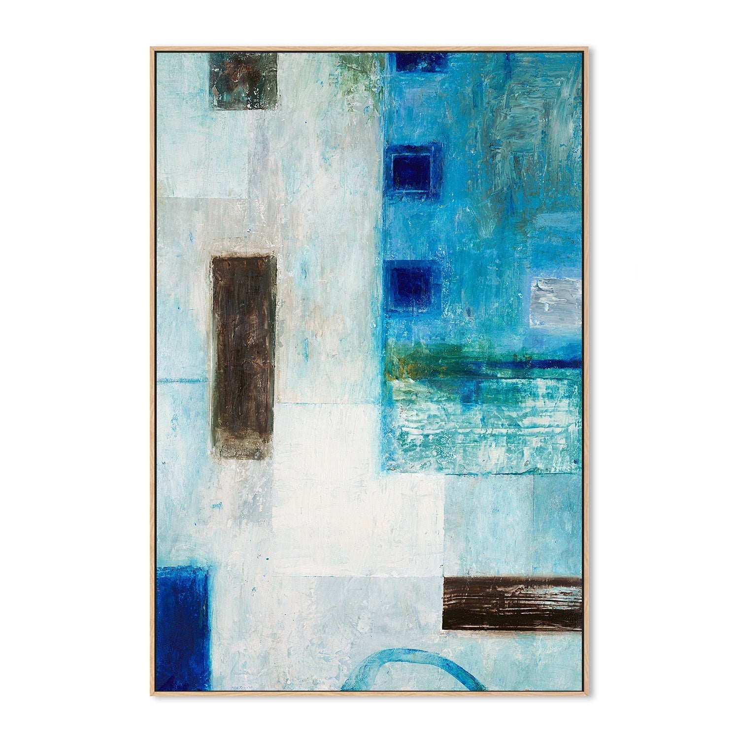 wall-art-print-canvas-poster-framed-Blue City Blocks, Style B , By Chris Mills-4
