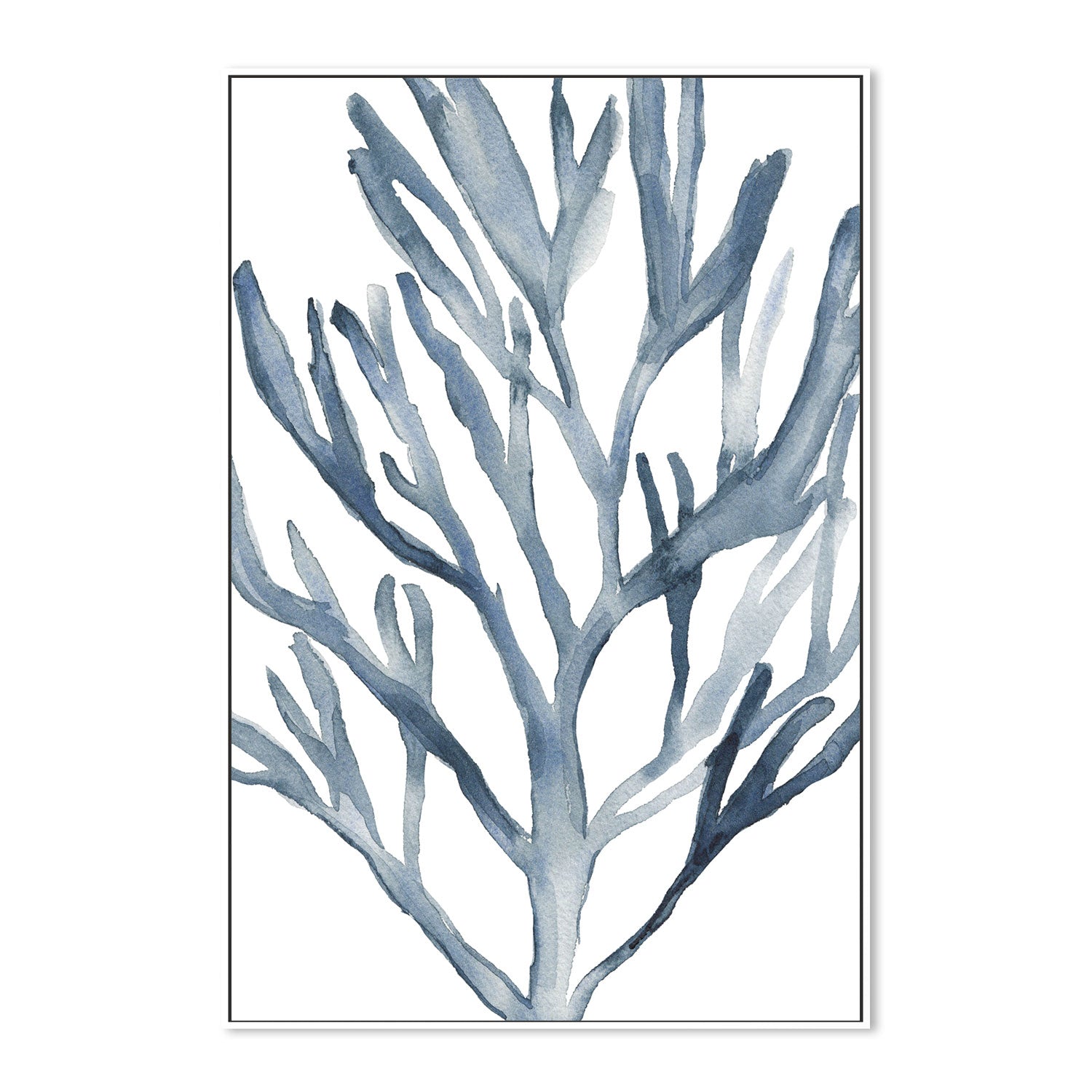 wall-art-print-canvas-poster-framed-Blue Coral, Style A-by-Emily Wood-Gioia Wall Art