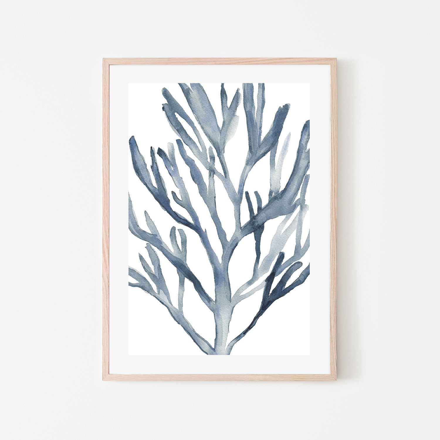 wall-art-print-canvas-poster-framed-Blue Coral, Style A-by-Emily Wood-Gioia Wall Art