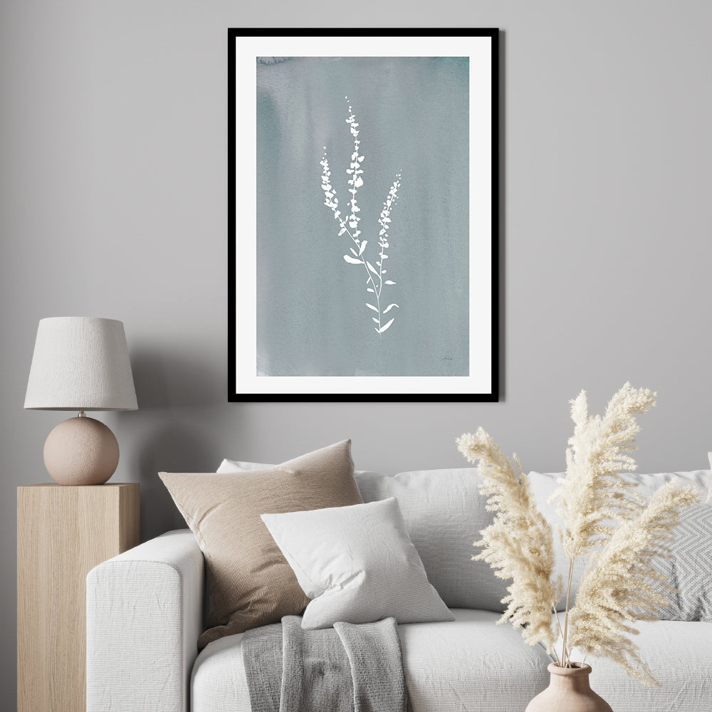 wall-art-print-canvas-poster-framed-Blue Cottage Wildflowers , By Katrina Pete-GIOIA-WALL-ART