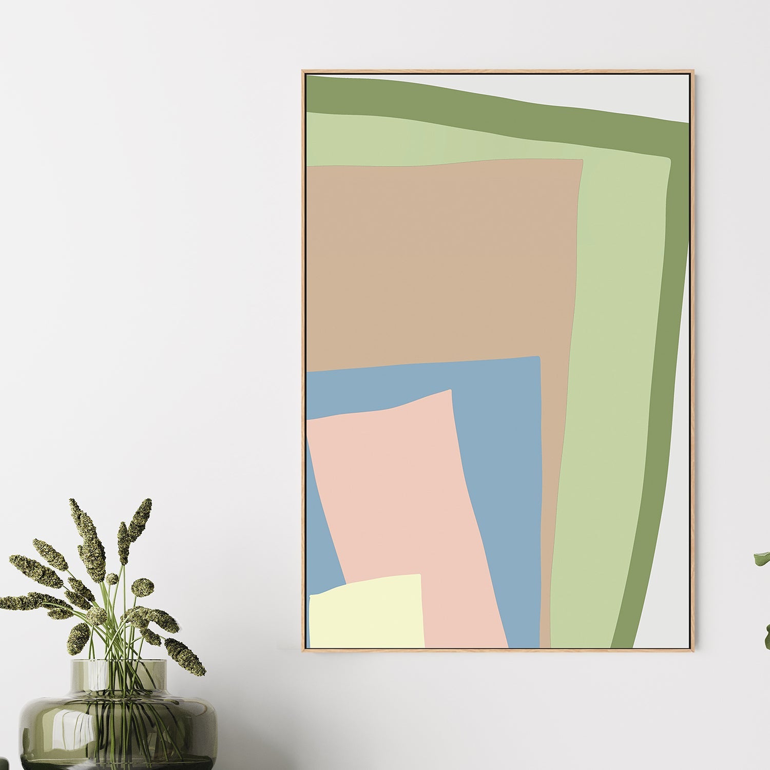 wall-art-print-canvas-poster-framed-Blue Cut Out, Style A , By JL Design-2