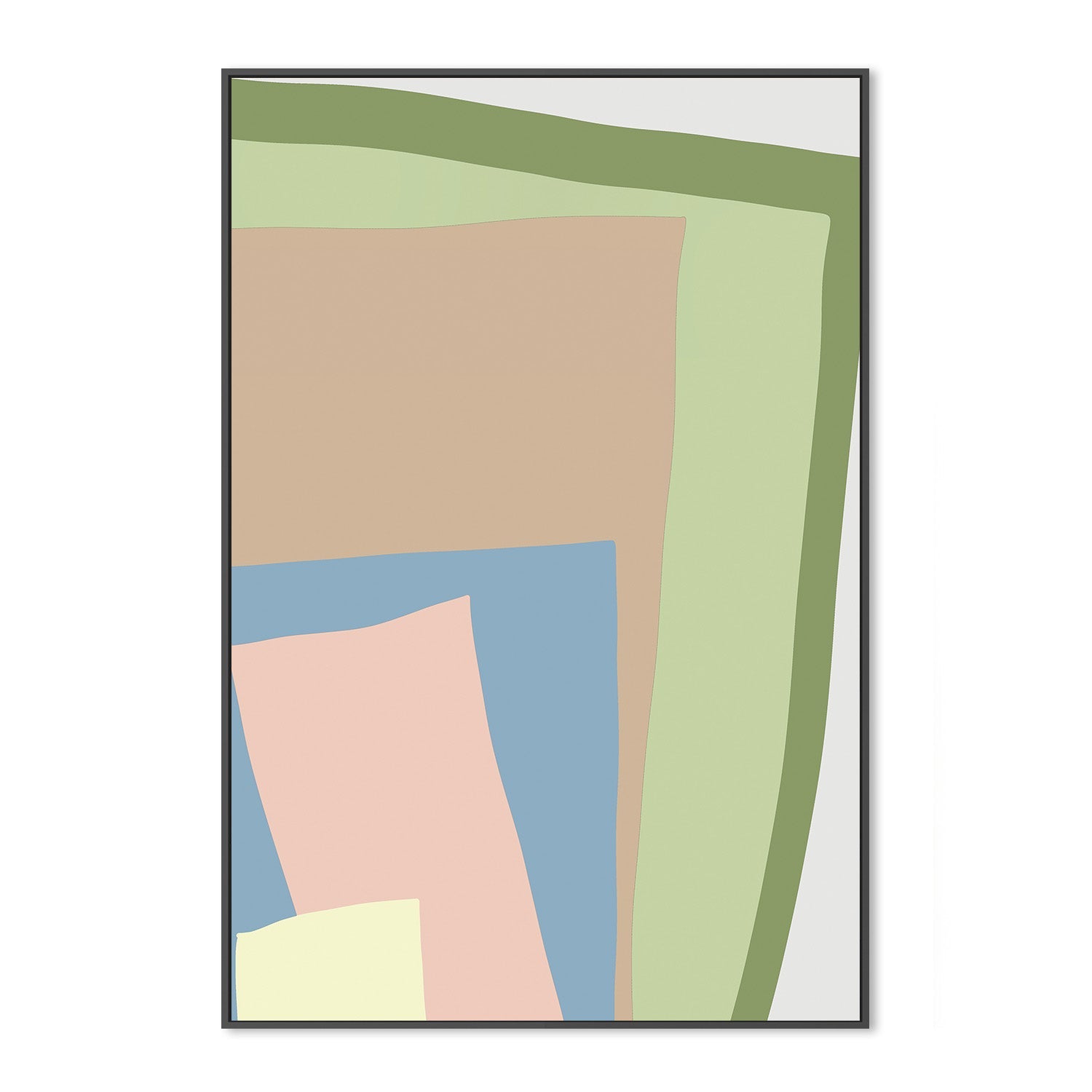 wall-art-print-canvas-poster-framed-Blue Cut Out, Style A , By JL Design-3
