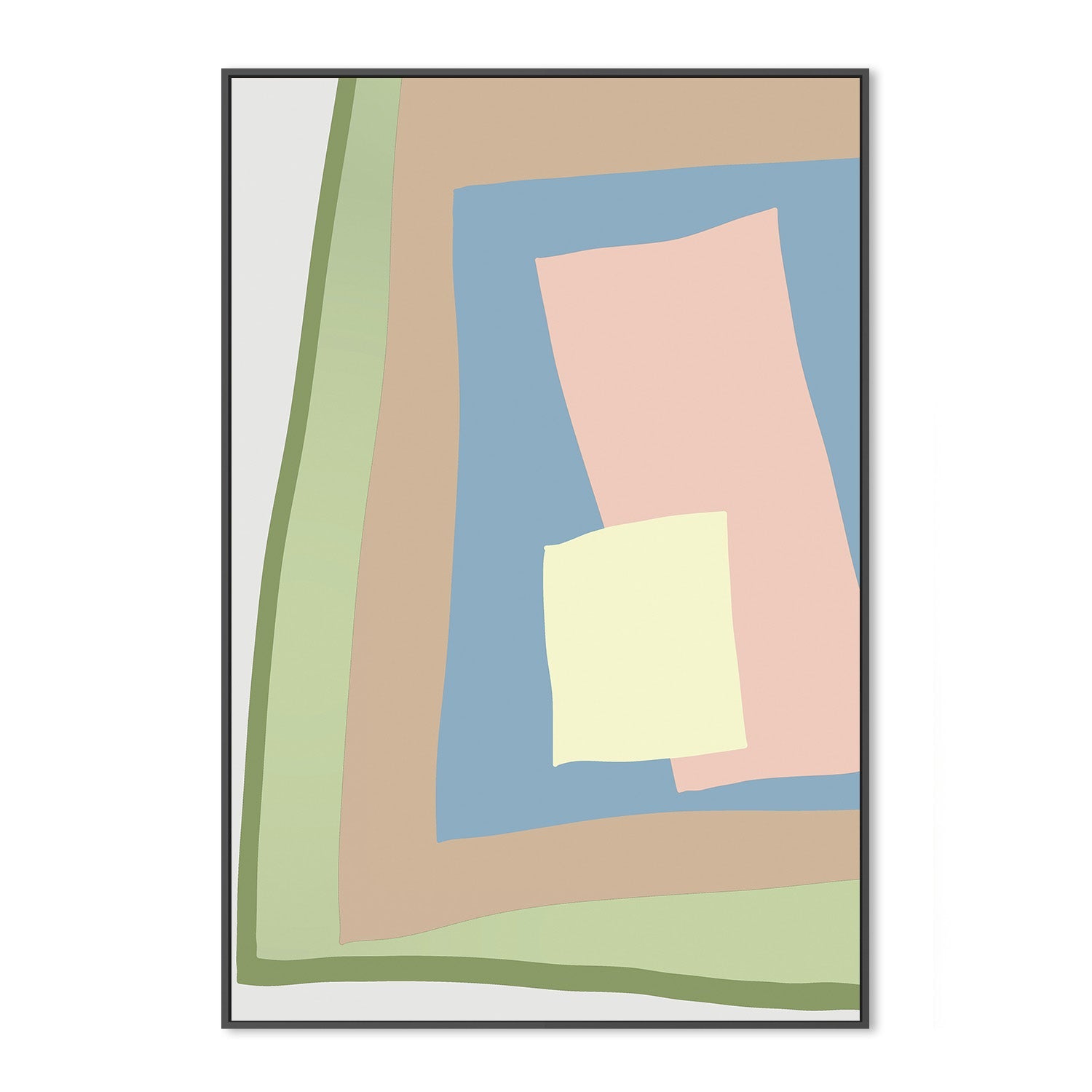 wall-art-print-canvas-poster-framed-Blue Cut Out, Style B , By JL Design-3