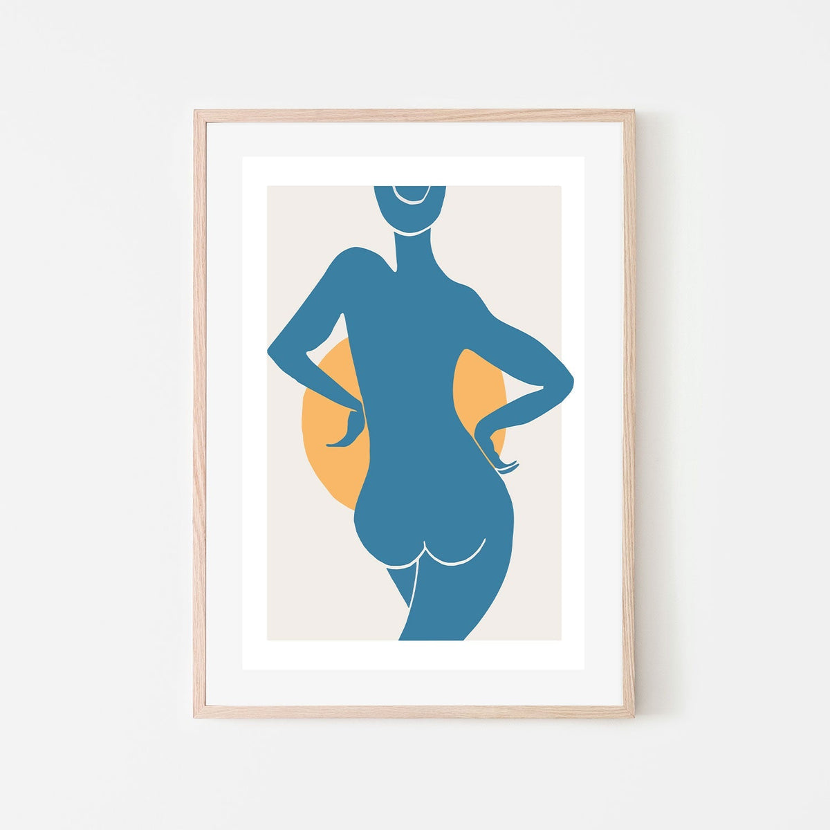 wall-art-print-canvas-poster-framed-Blue Divine Woman, Style A-GIOIA-WALL-ART