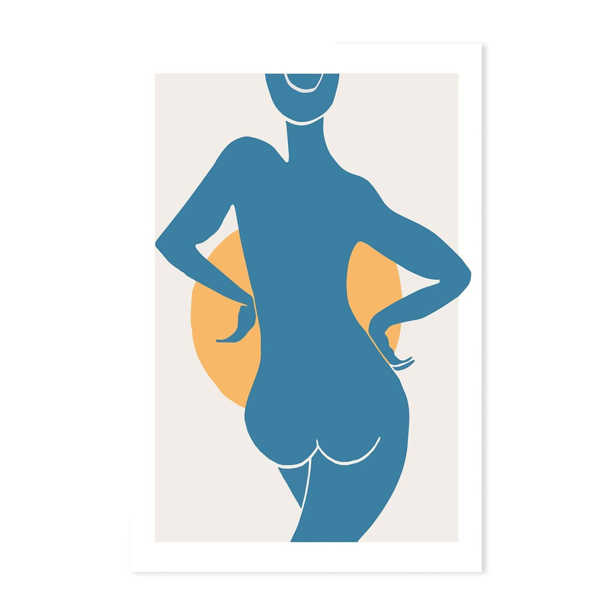 wall-art-print-canvas-poster-framed-Blue Divine Woman, Style A & B, Set Of 2-GIOIA-WALL-ART