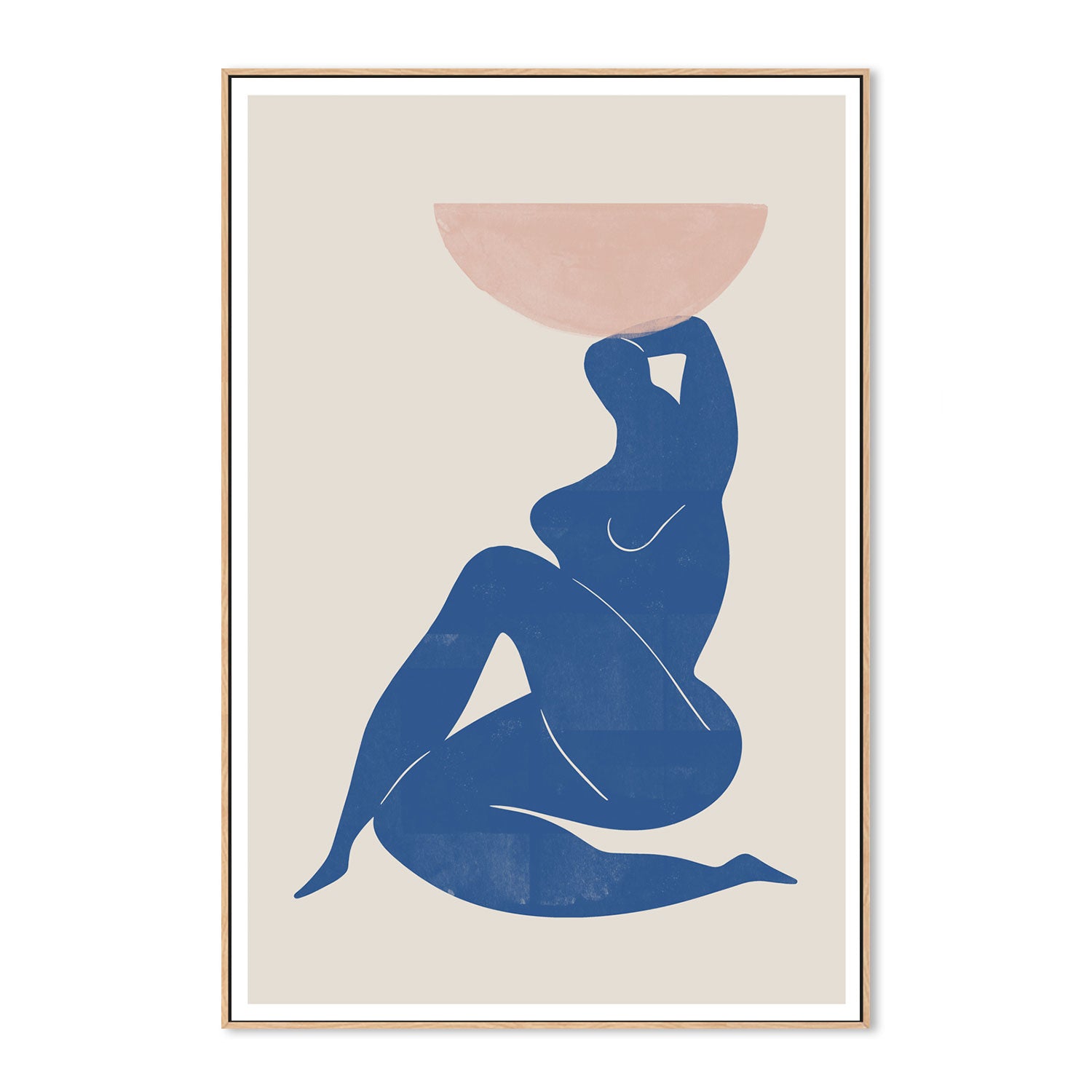 wall-art-print-canvas-poster-framed-Blue Divine Woman, Style C-GIOIA-WALL-ART